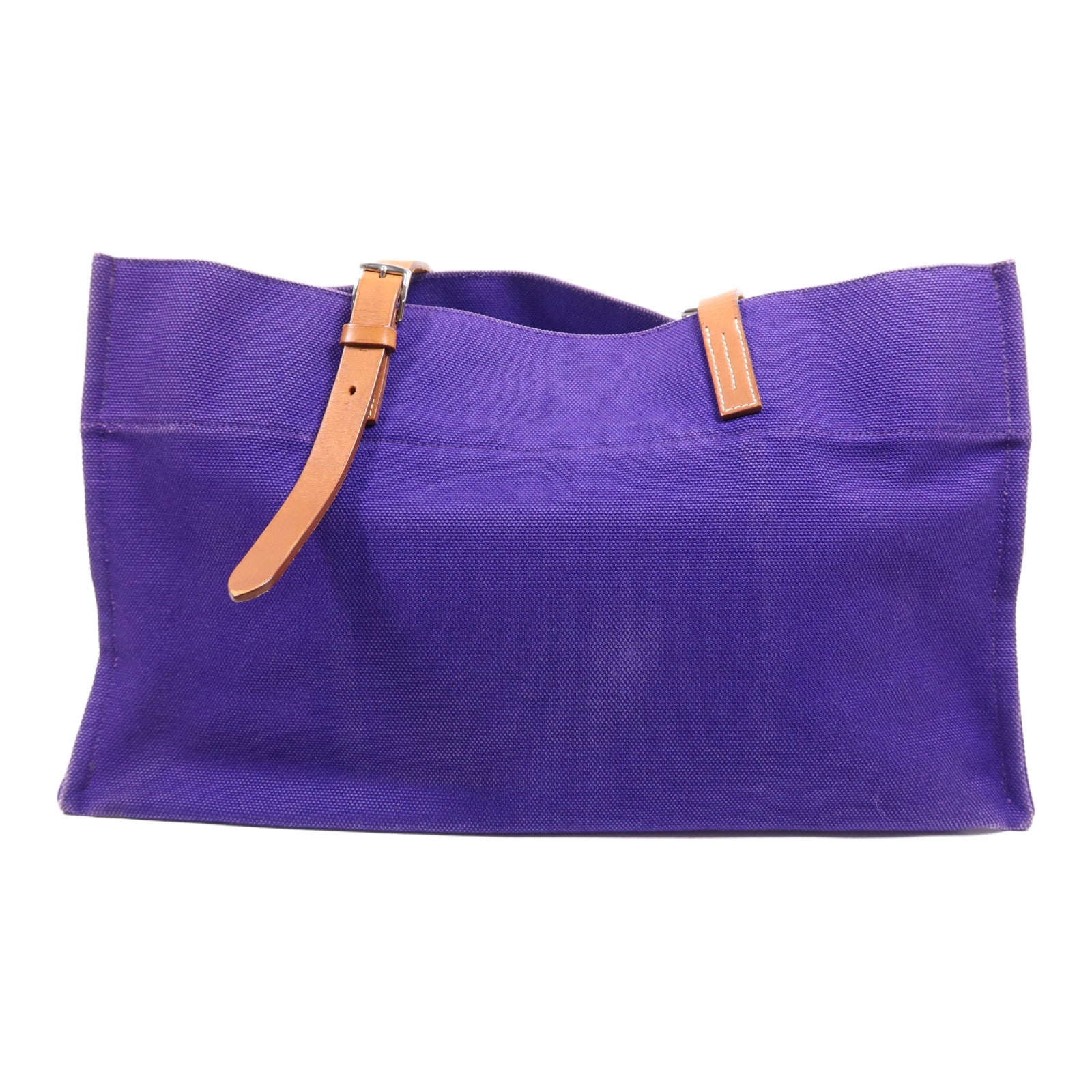 HERMES 帆布Etriviere Elan銀扣肩背袋