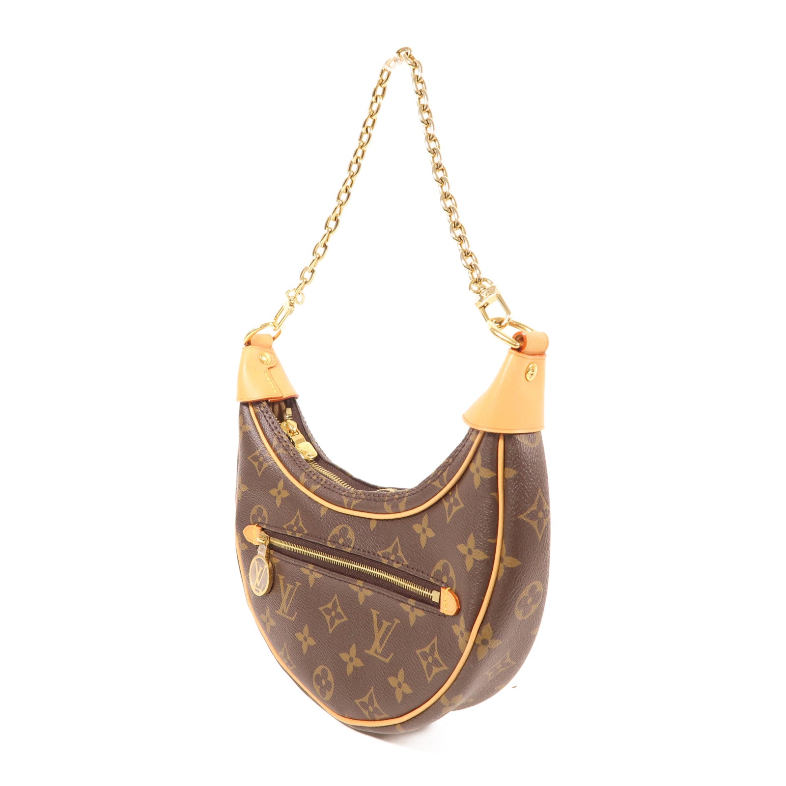 LOUIS VUITTON LV GHW Loop 2 Way Shoulder Bag M81098 Monogram Brown