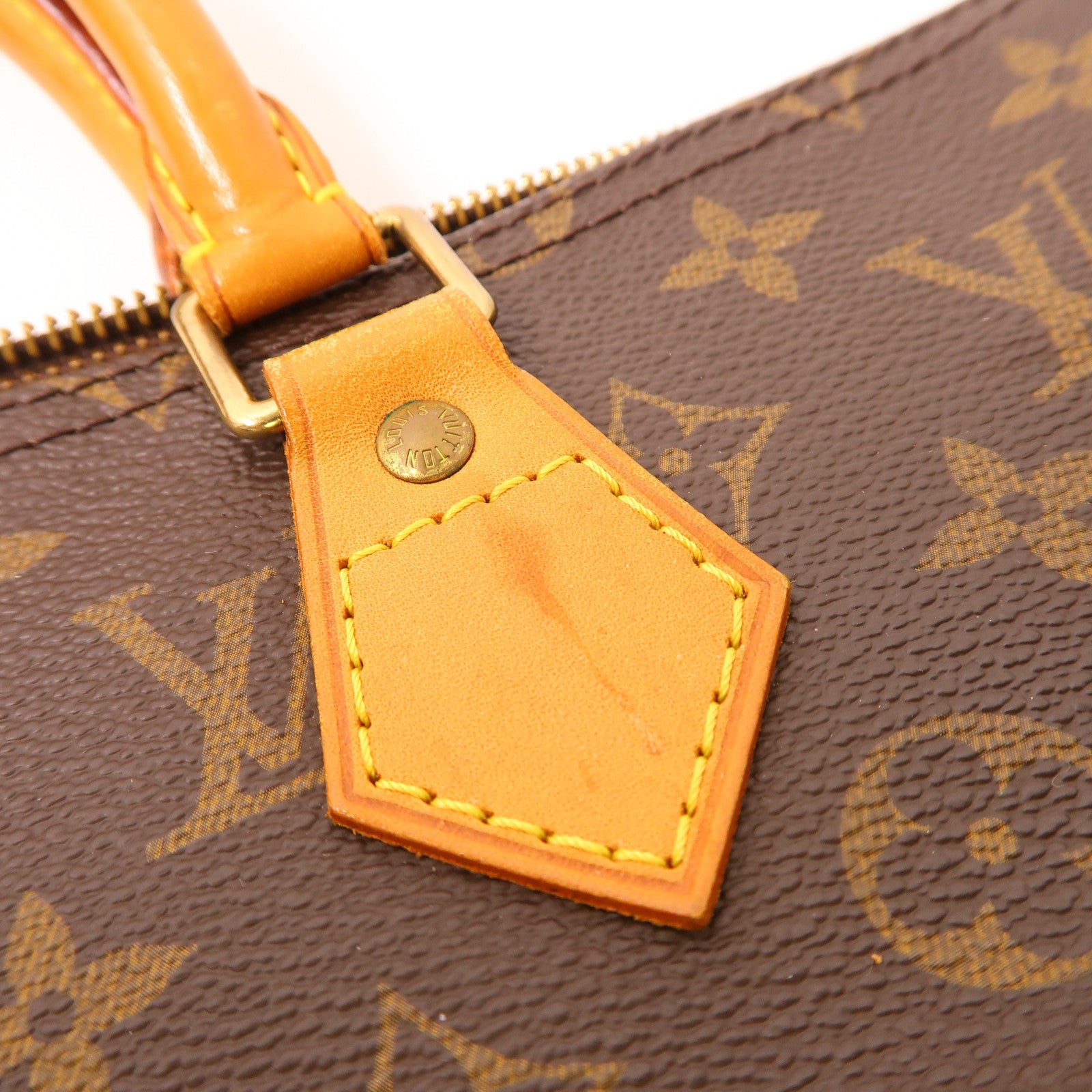 LOUIS VUITTON Monogram Speedy 35金扣手挽袋