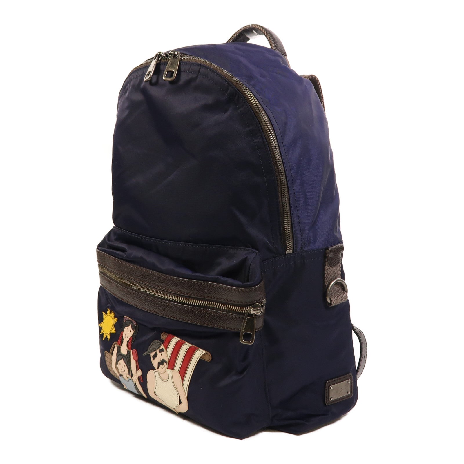 D&G 尼龍Backpack銀扣背包