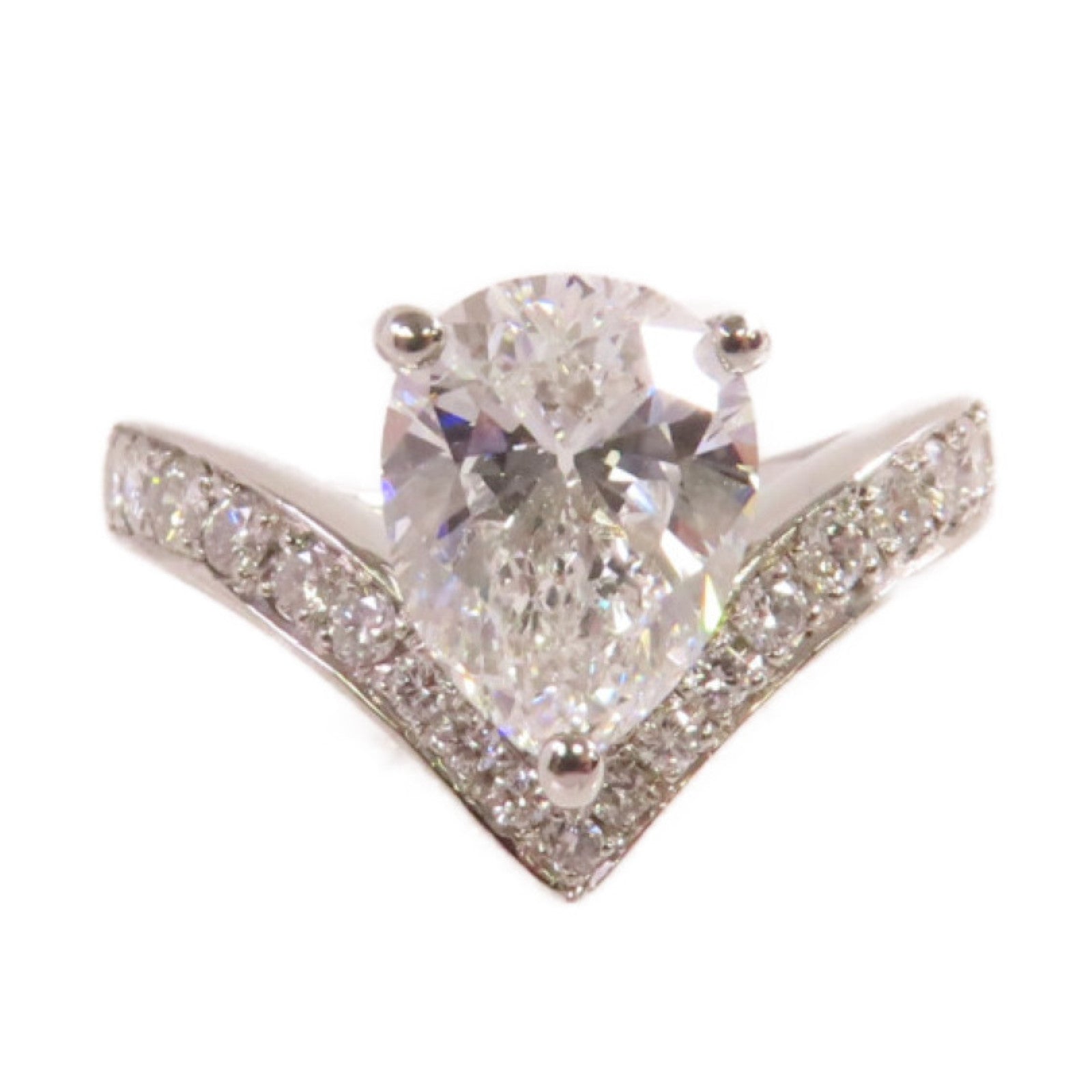 JEWELRY (PRICE DOWN) 2.032ct Diamond 0.33ct Diamond Ring PT900 Platinum US#4.5