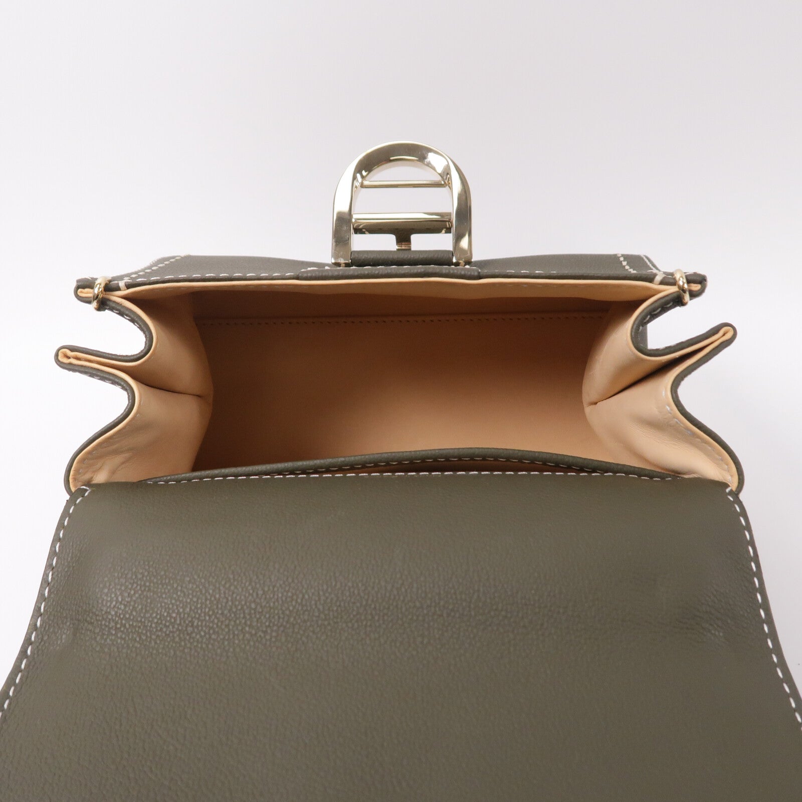 Delvaux 牛皮皮革Brillant Mini手挽肩背兩用袋