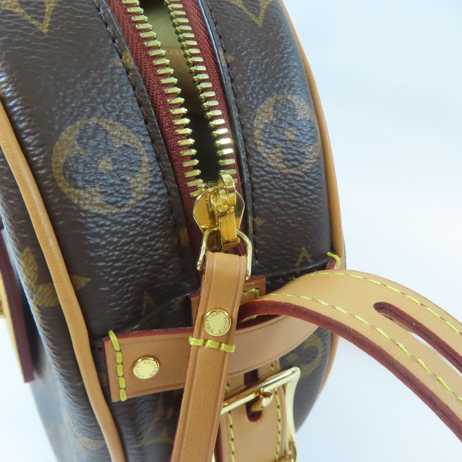 LOUIS VUITTON 【激減優惠】Monogram Boite Chapeau Souple MM金扣手挽袋啡色