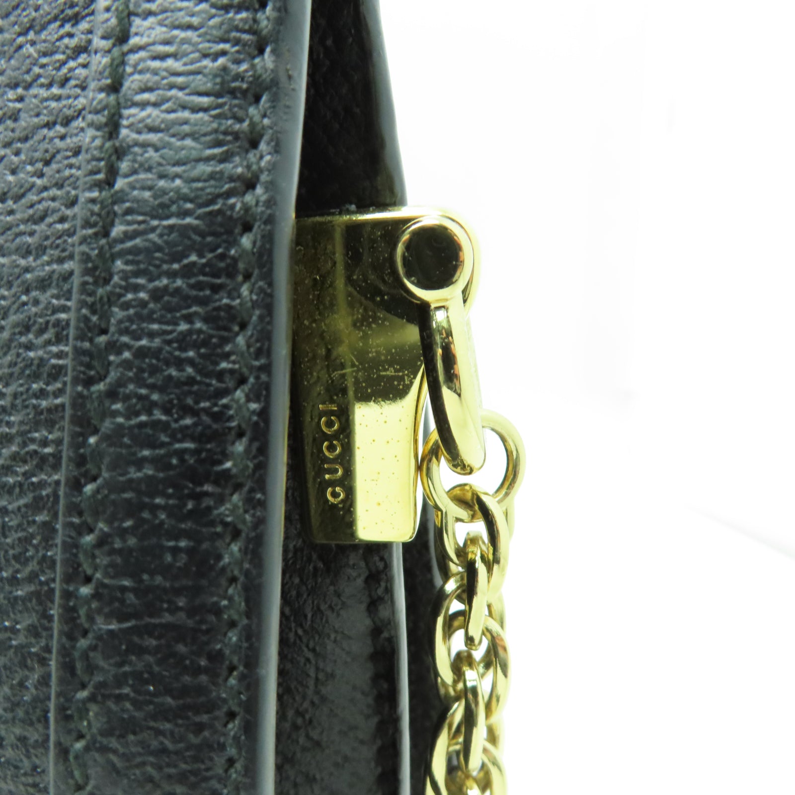 GUCCI 【激減優惠】牛皮皮革Ophidia金扣鏈帶肩背袋黑色