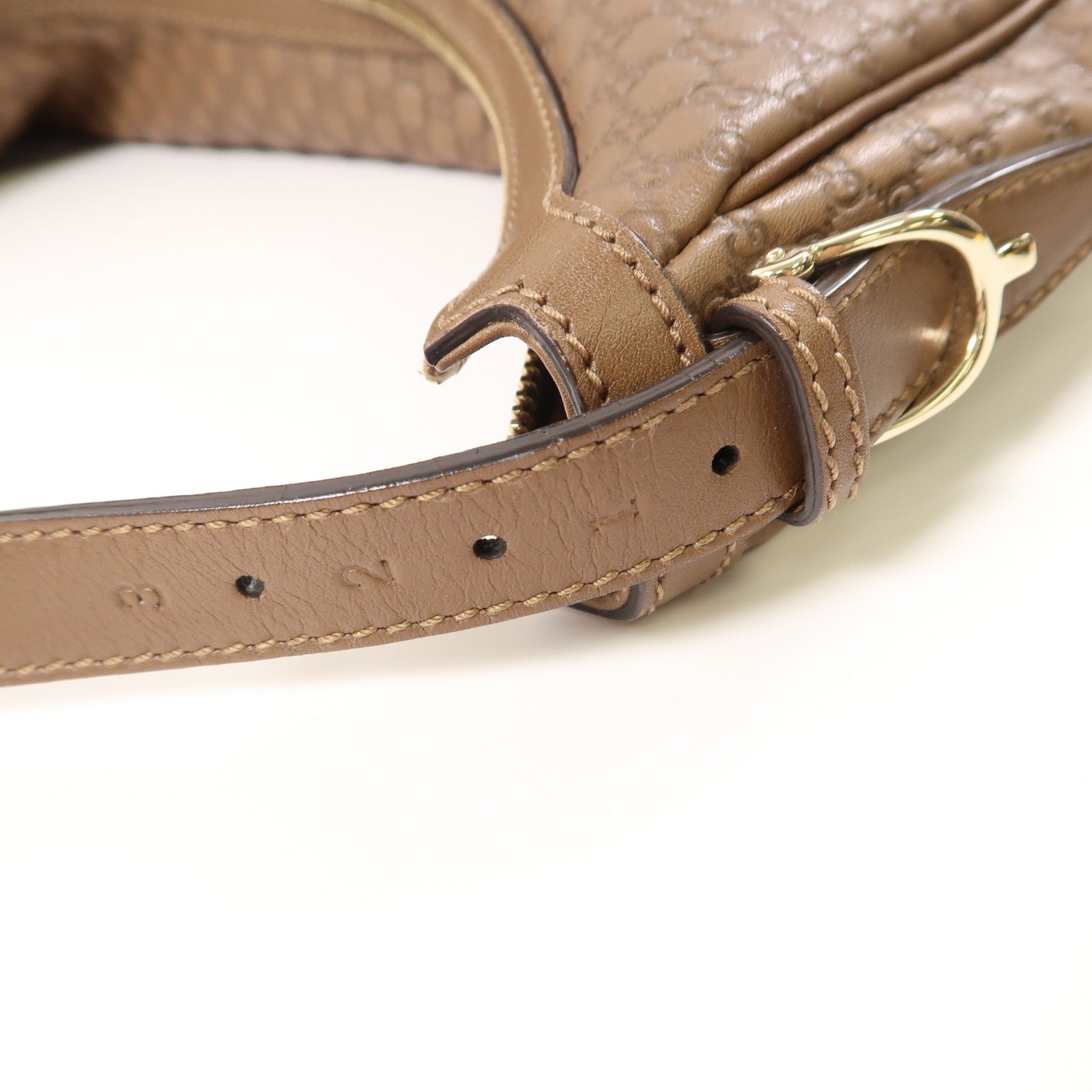 GUCCI GG SHW Shoulder Bag 309618 Calfskin Leather Brown