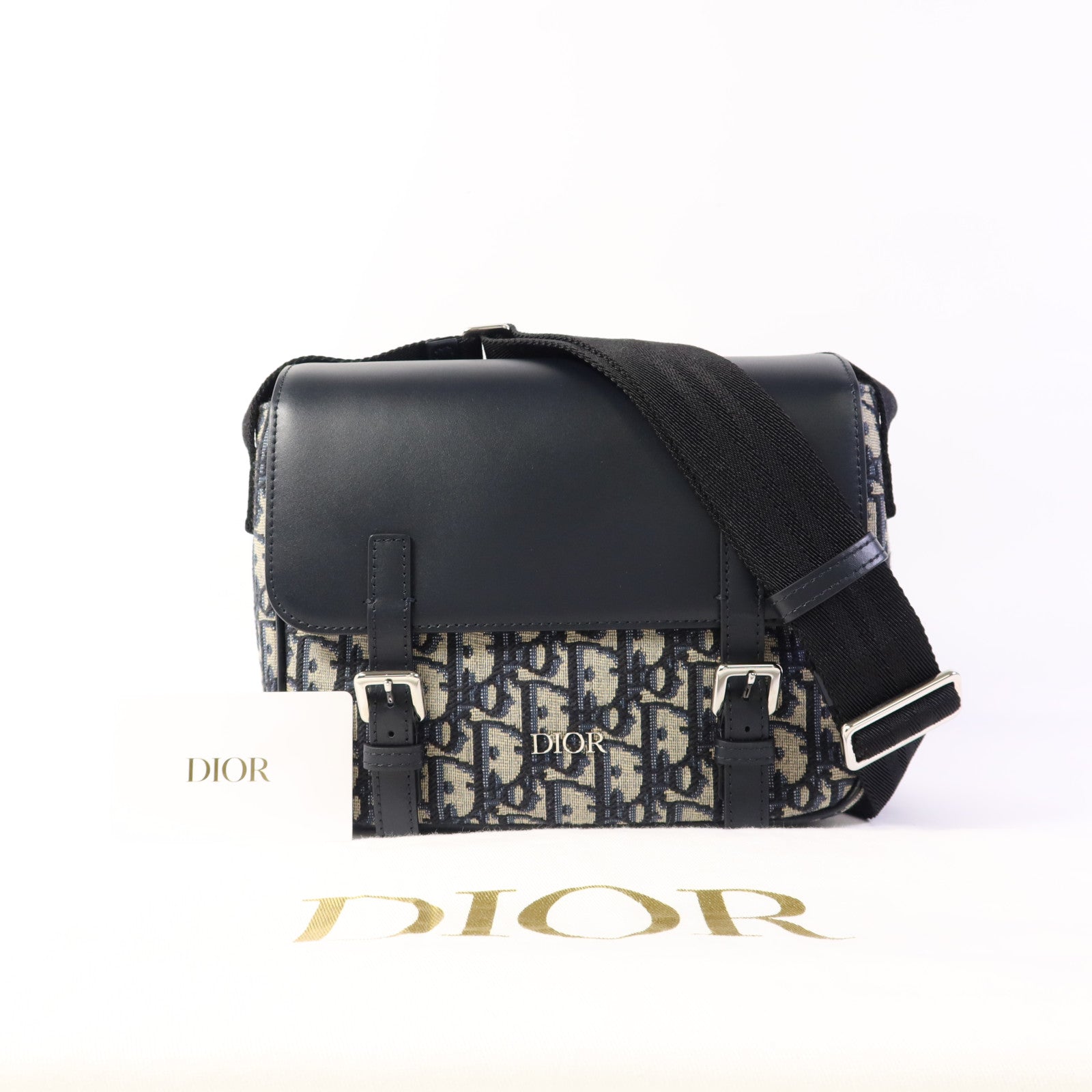 Dior 帆布Kids' Messenger Bag銀扣肩背袋