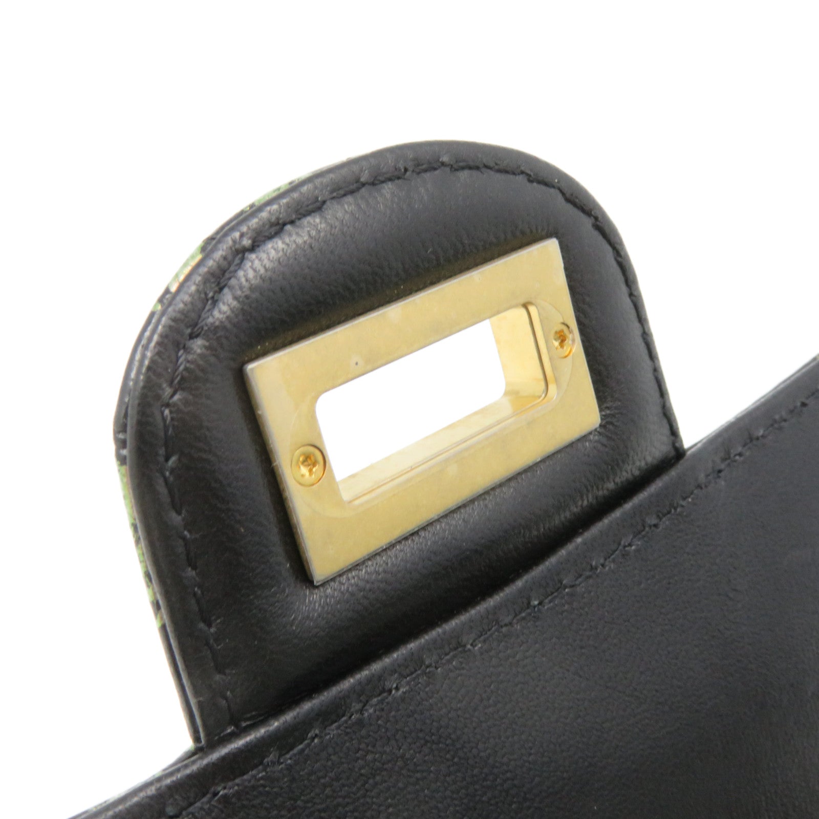 CHANEL 【清倉大減價】鱷魚皮革2.55 Chain Shoulder Bag金扣鏈帶肩背袋黑色/彩色