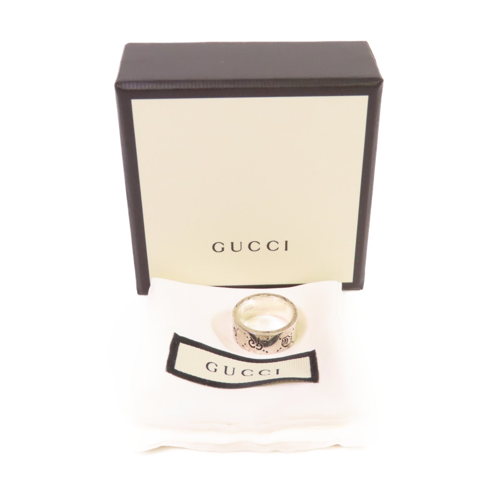 GUCCI 925純銀GucciGhost Ring戒指#18/US#8