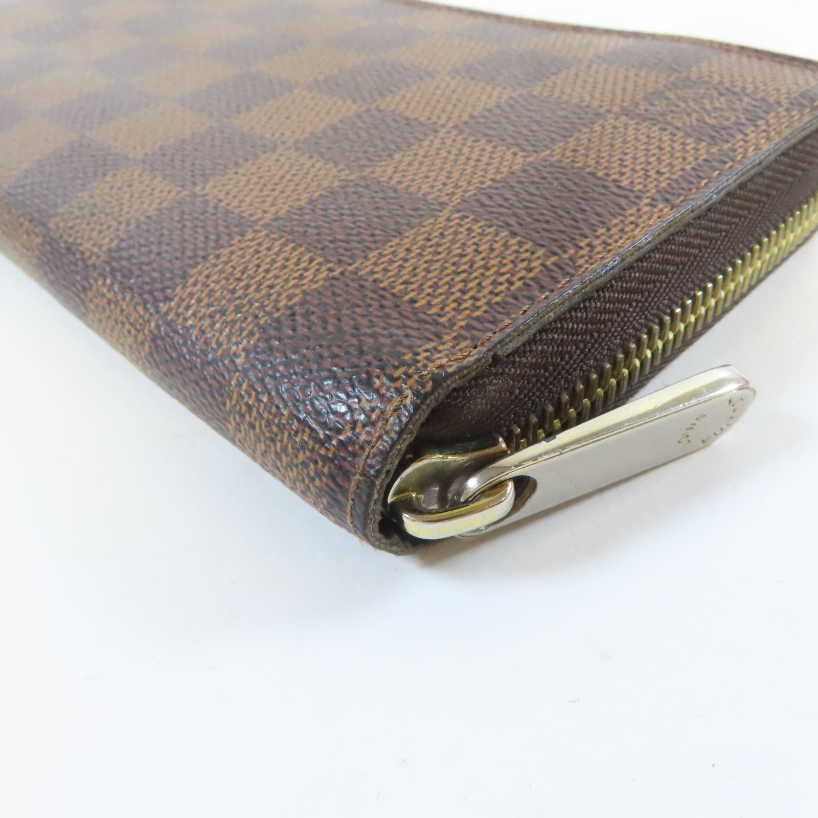 LOUIS VUITTON Damier Zippy Wallet金扣長錢包啡色