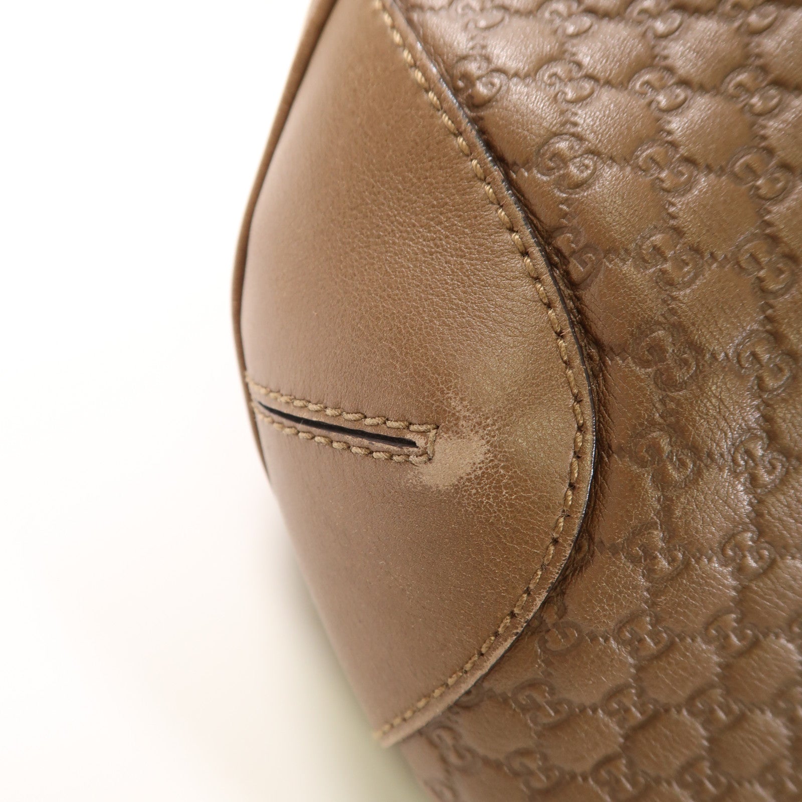 GUCCI GG SHW Shoulder Bag 309618 Calfskin Leather Brown