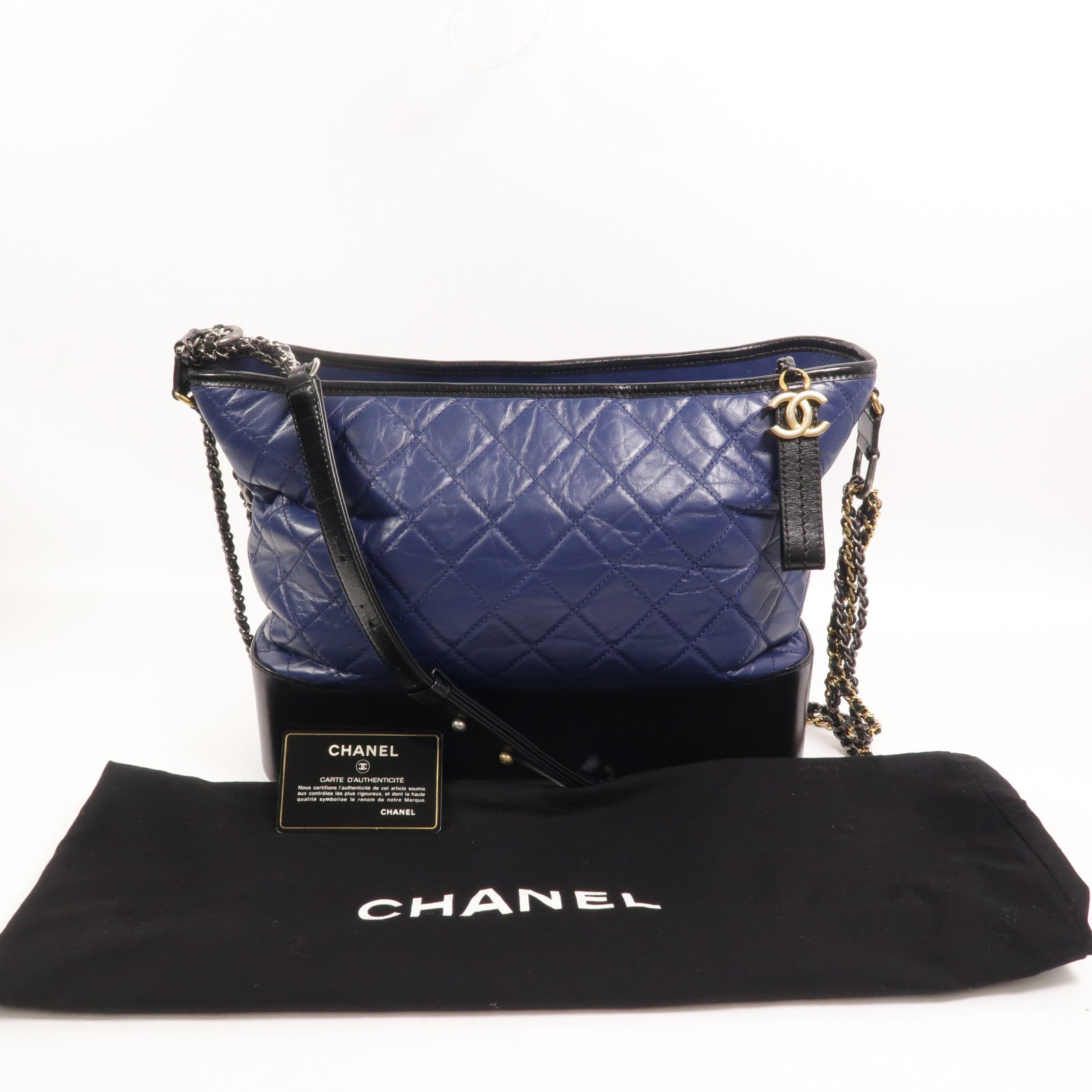 CHANEL 羊皮皮革Gabrielle Large鏈帶肩背袋