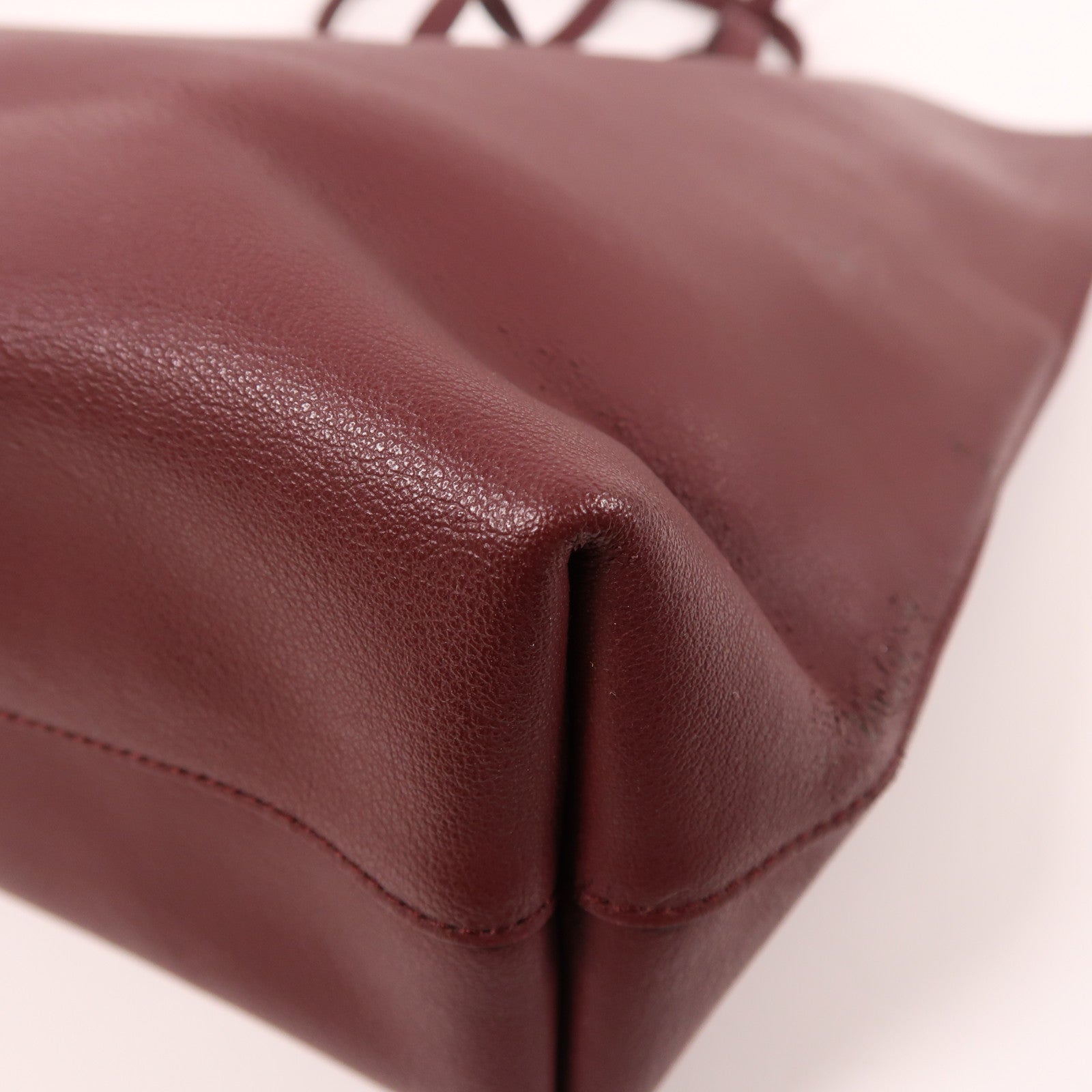 SAINT LAURENT 牛皮皮革Tote Bag金扣肩背袋紅色