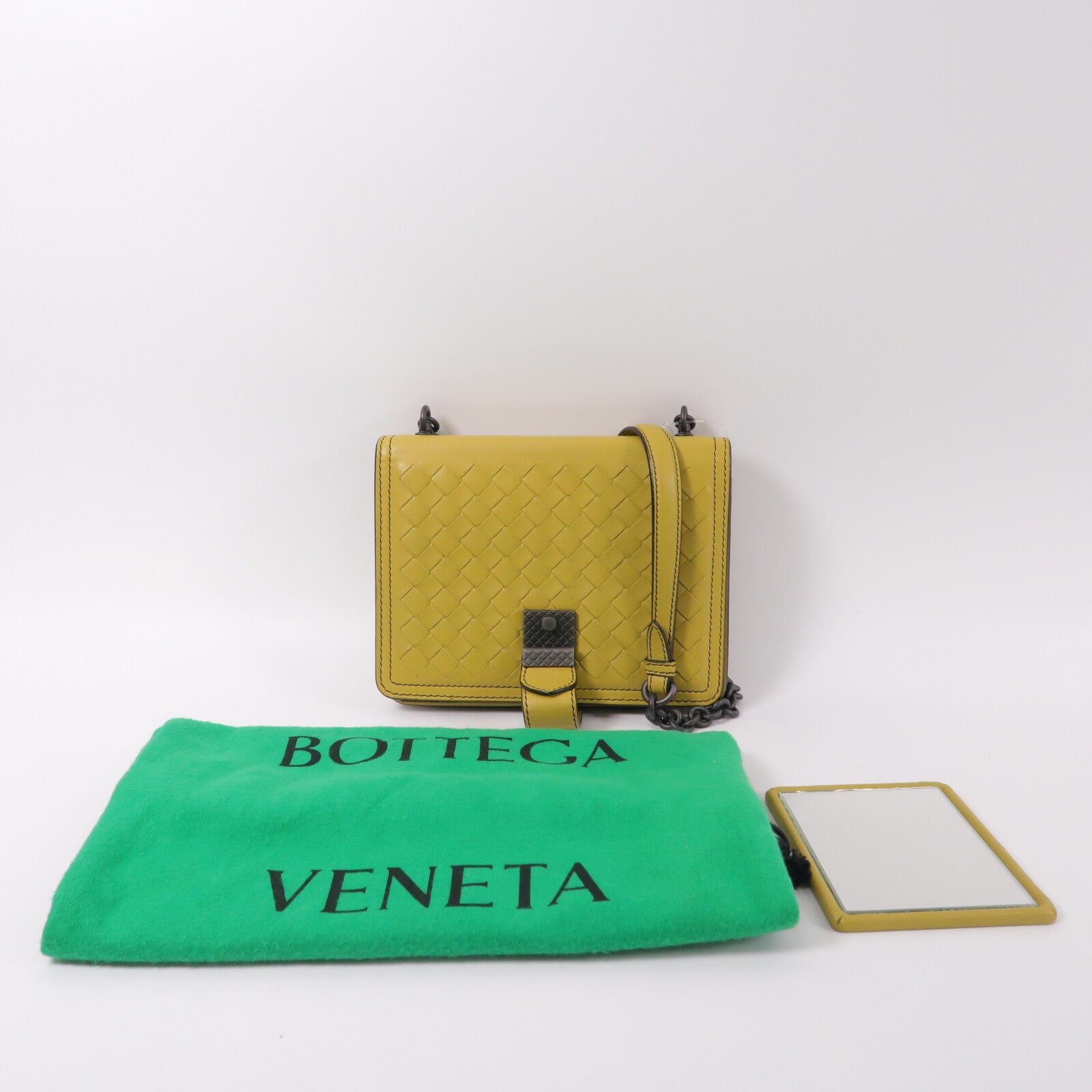 BOTTEGA VENETA 羊皮皮革Shoulder Bag鏈帶肩背袋
