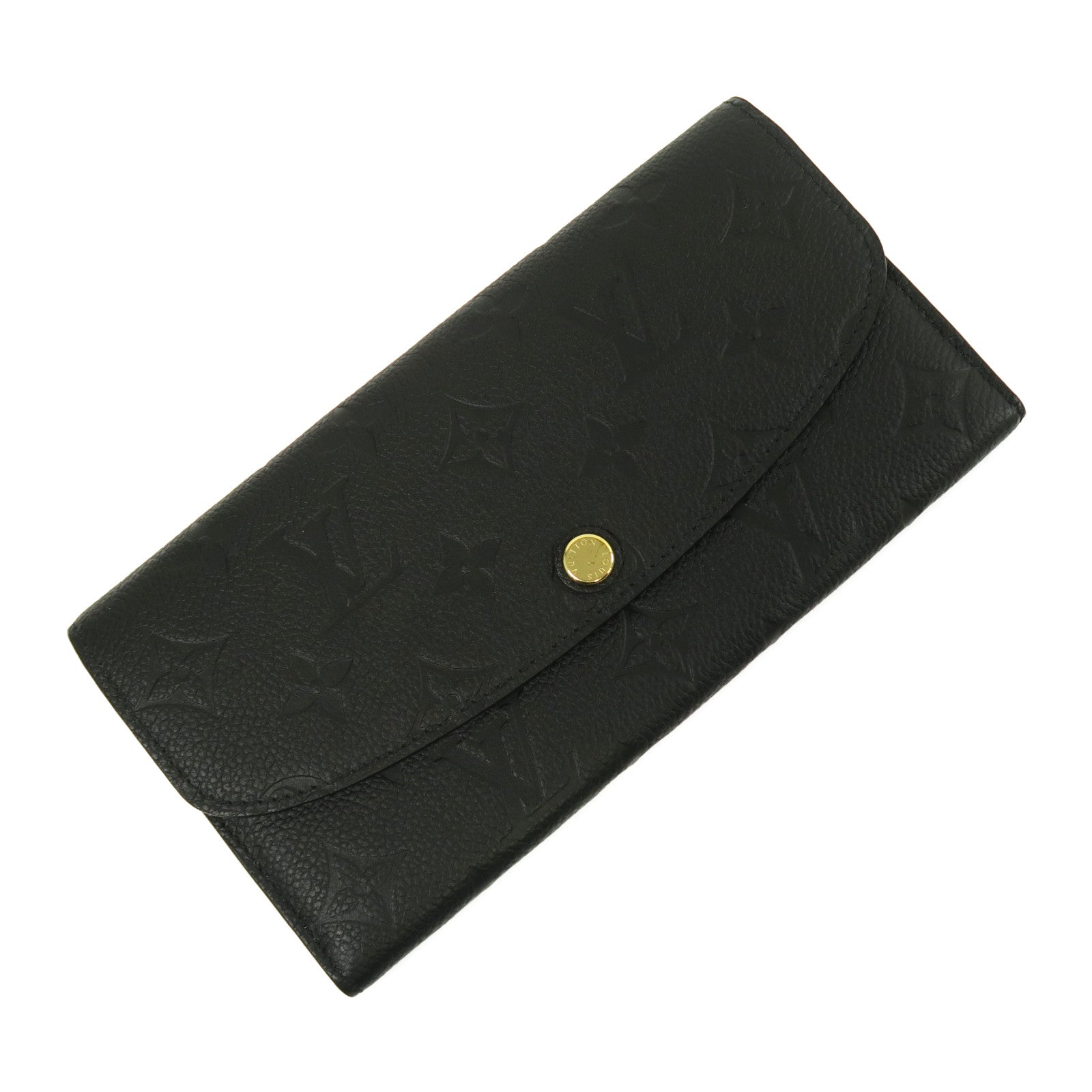 LOUIS VUITTON 【激減優惠】Monogram Empreinte Emilie金扣長錢包黑色