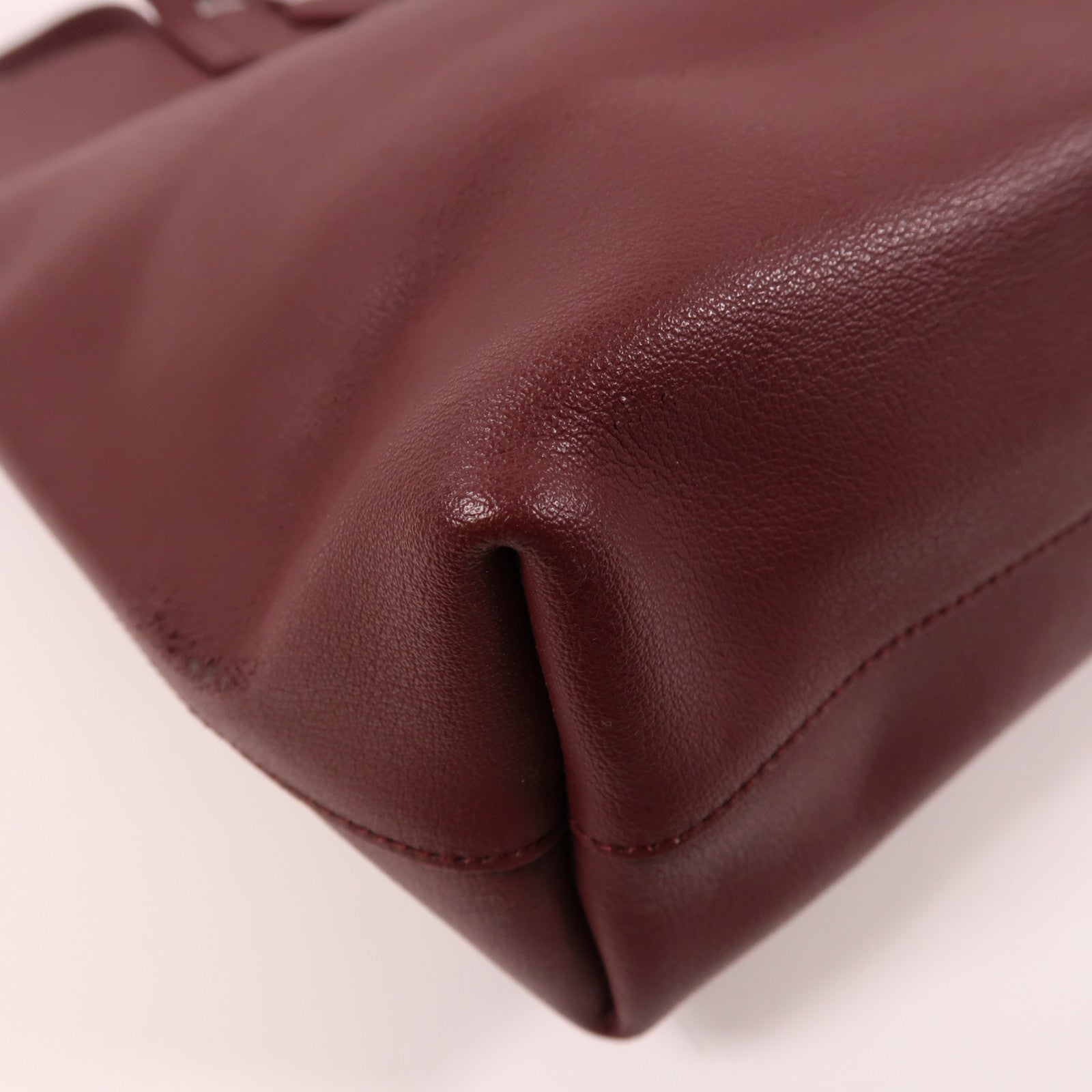 SAINT LAURENT 牛皮皮革Tote Bag金扣肩背袋紅色