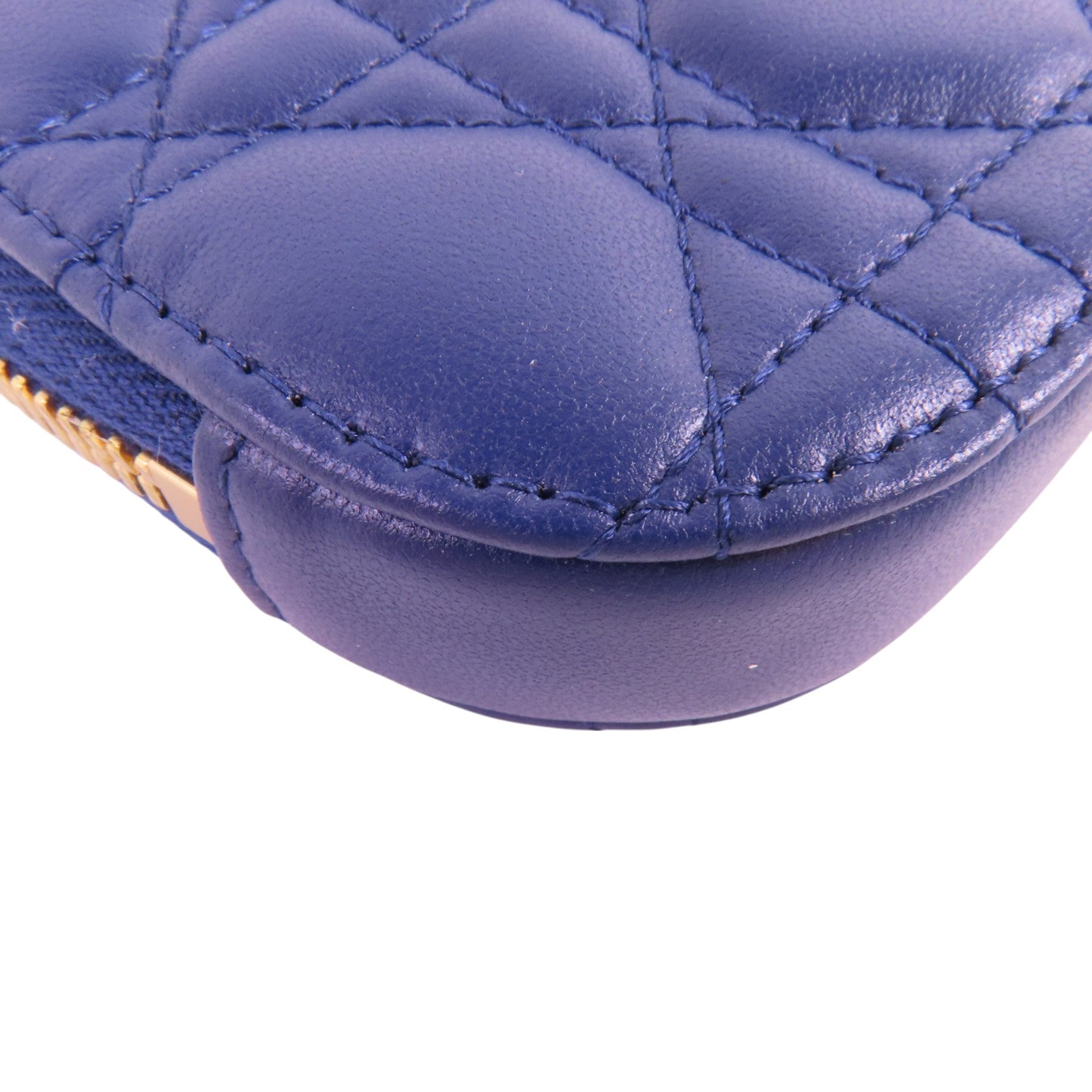 Dior CD GHW Phone Shoulder Bag Handbag Lambskin Leather