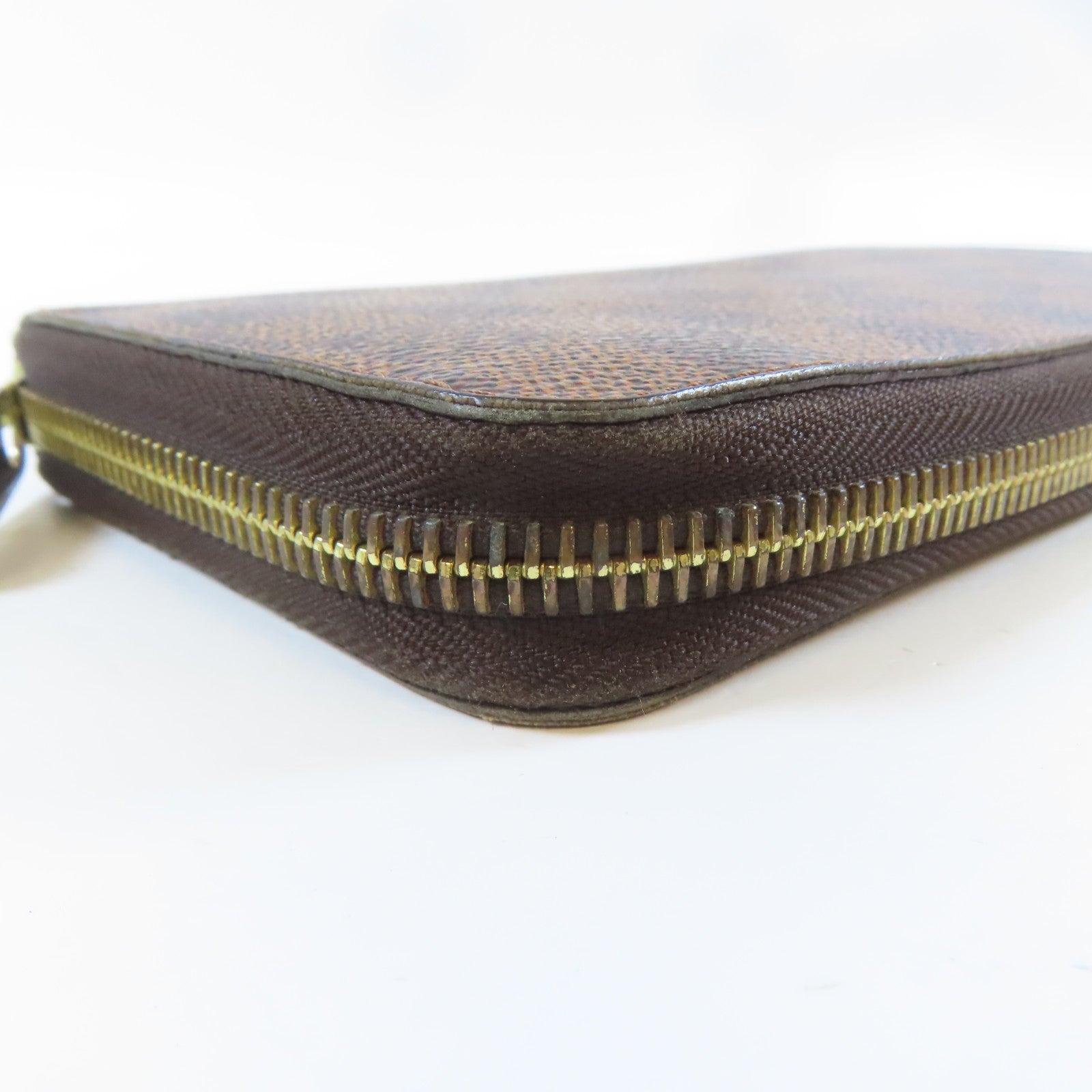 LOUIS VUITTON Damier Zippy Wallet金扣長錢包啡色