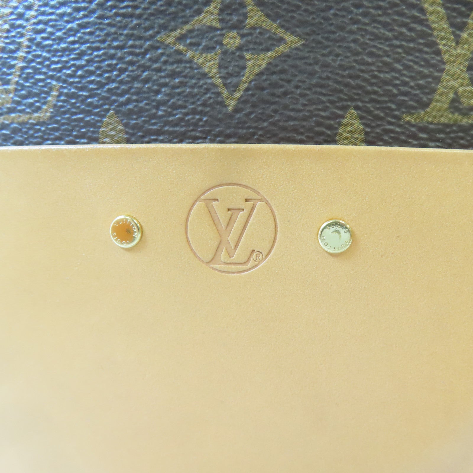 LOUIS VUITTON 【激減優惠】Monogram Boite Chapeau Souple MM金扣手挽袋啡色