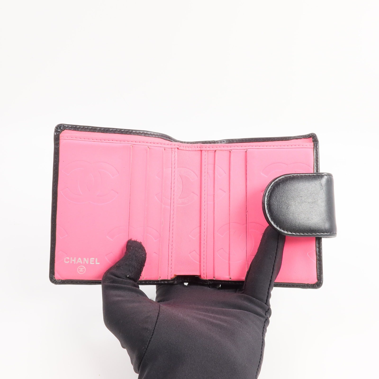 CHANEL 牛皮皮革Cambon Compact Wallet