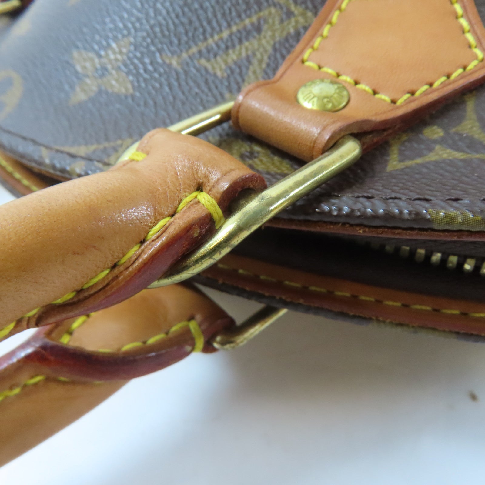 LOUIS VUITTON Monogram Ellipse PM金扣手挽袋啡色