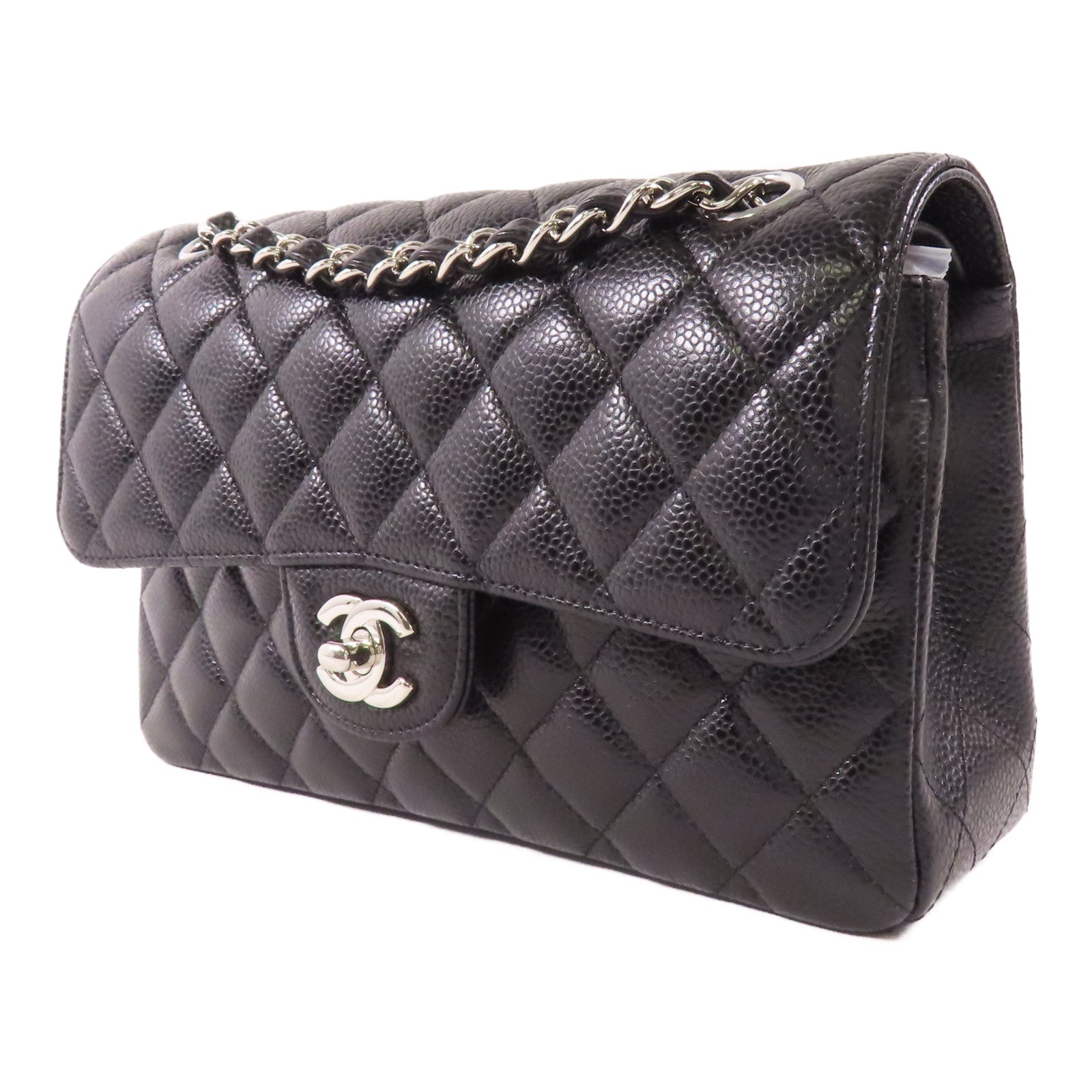 CHANEL 牛皮皮革Classic 23銀扣鏈帶肩背袋