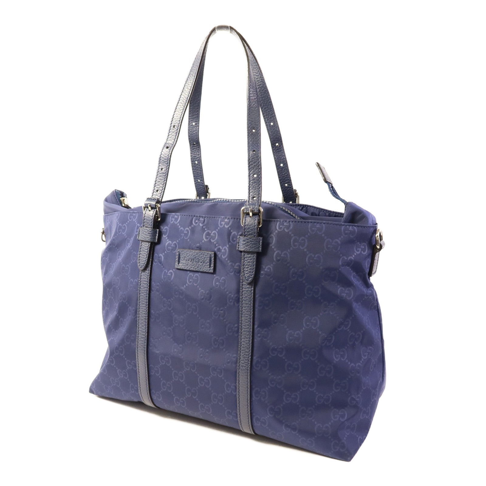 GUCCI 尼龍Tote Bag銀扣手挽袋