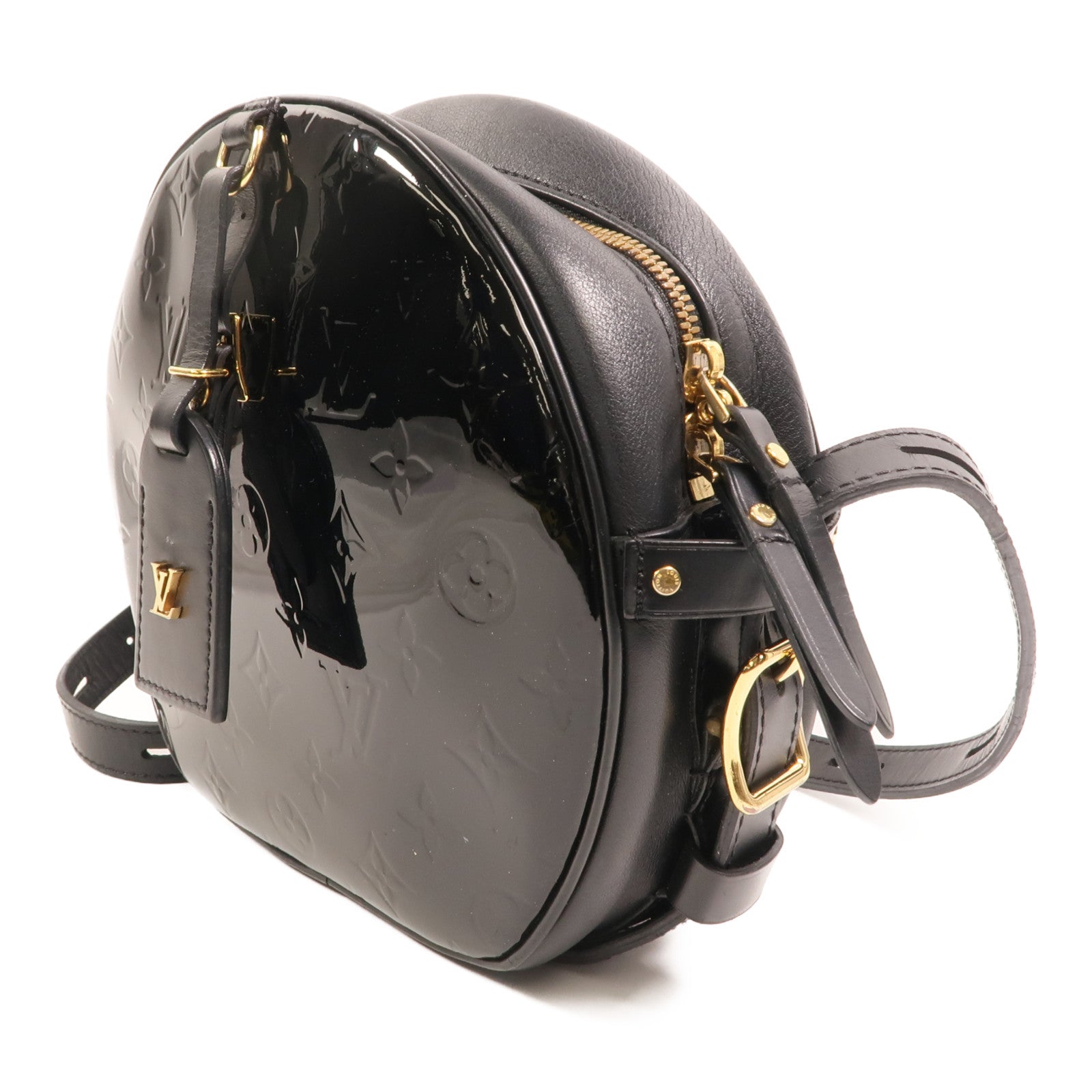 LOUIS VUITTON 【激減優惠】Monogram Vernis Boite Chapeau Souple MM金扣肩背袋