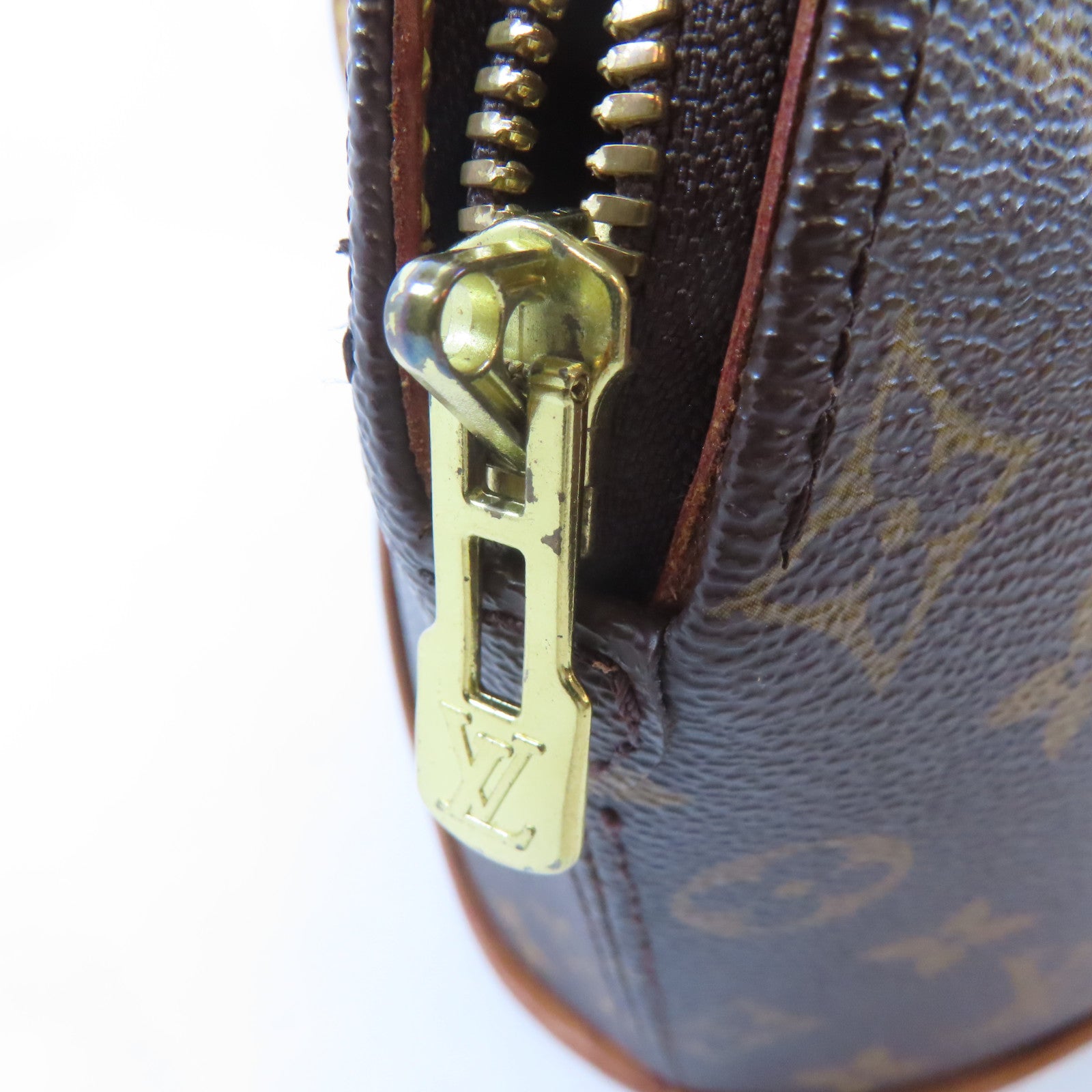 LOUIS VUITTON Monogram Ellipse PM金扣手挽袋啡色