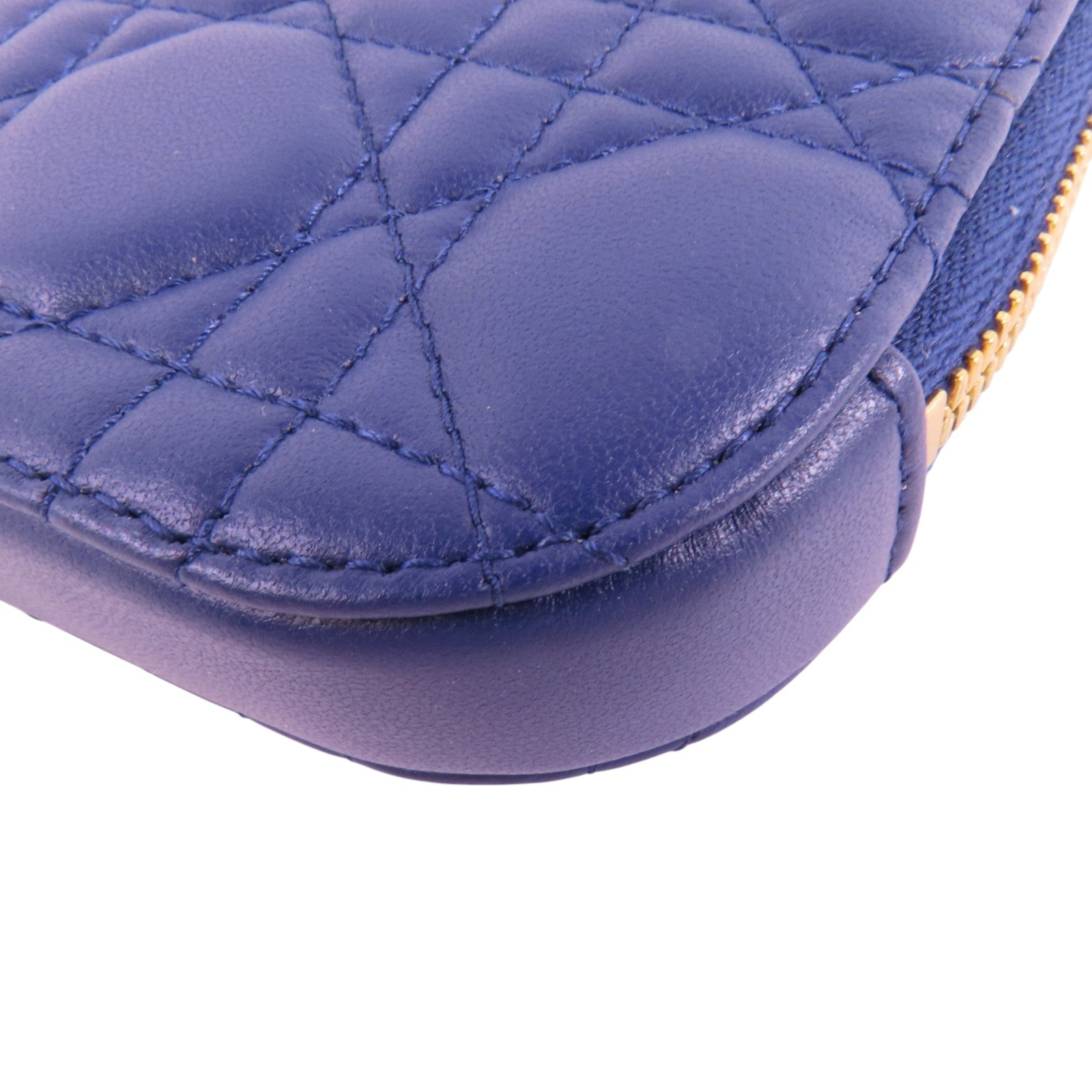 Dior CD GHW Phone Shoulder Bag Handbag Lambskin Leather