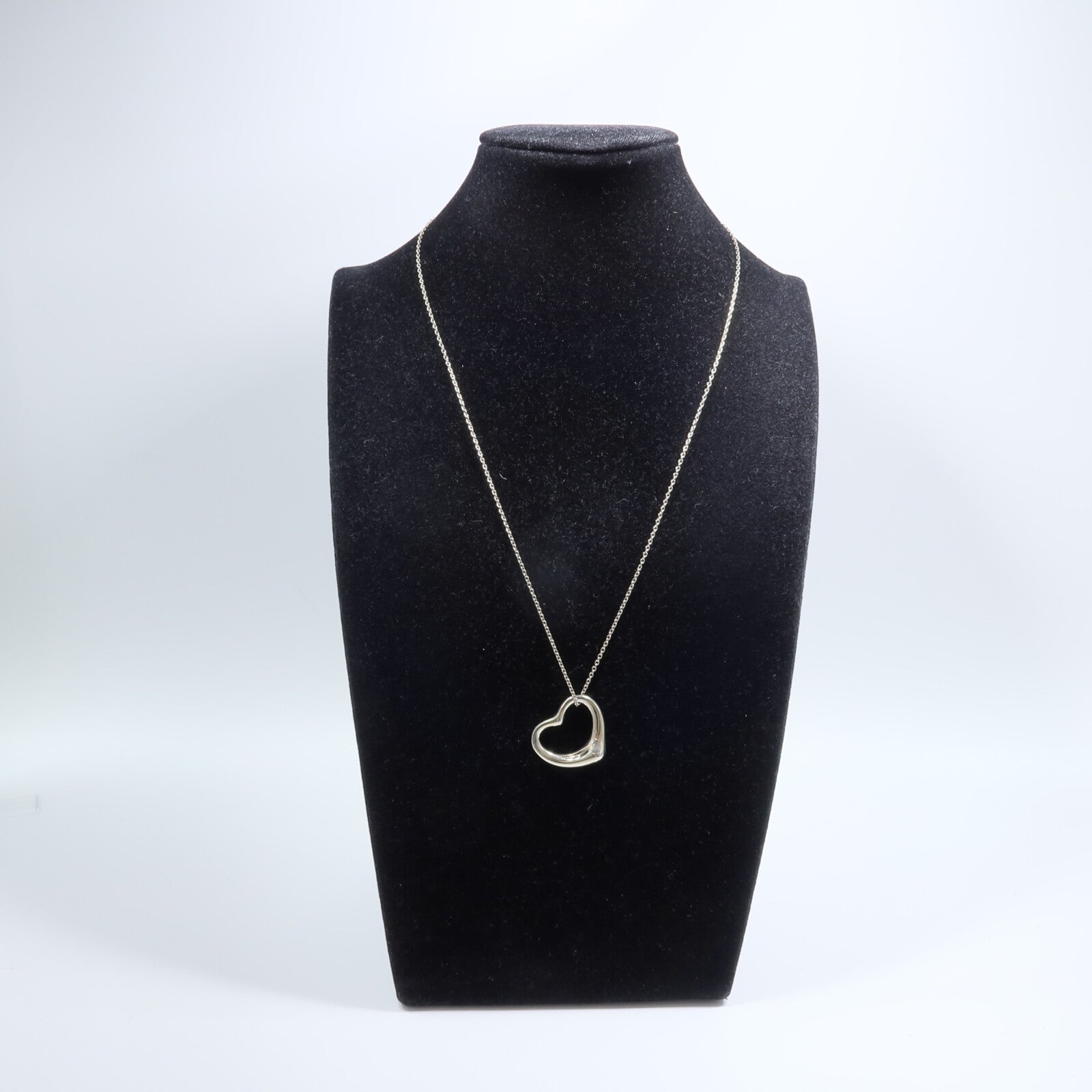 TIFFANY＆CO 925純銀Elsa Peretti Open Heart Necklace項鍊