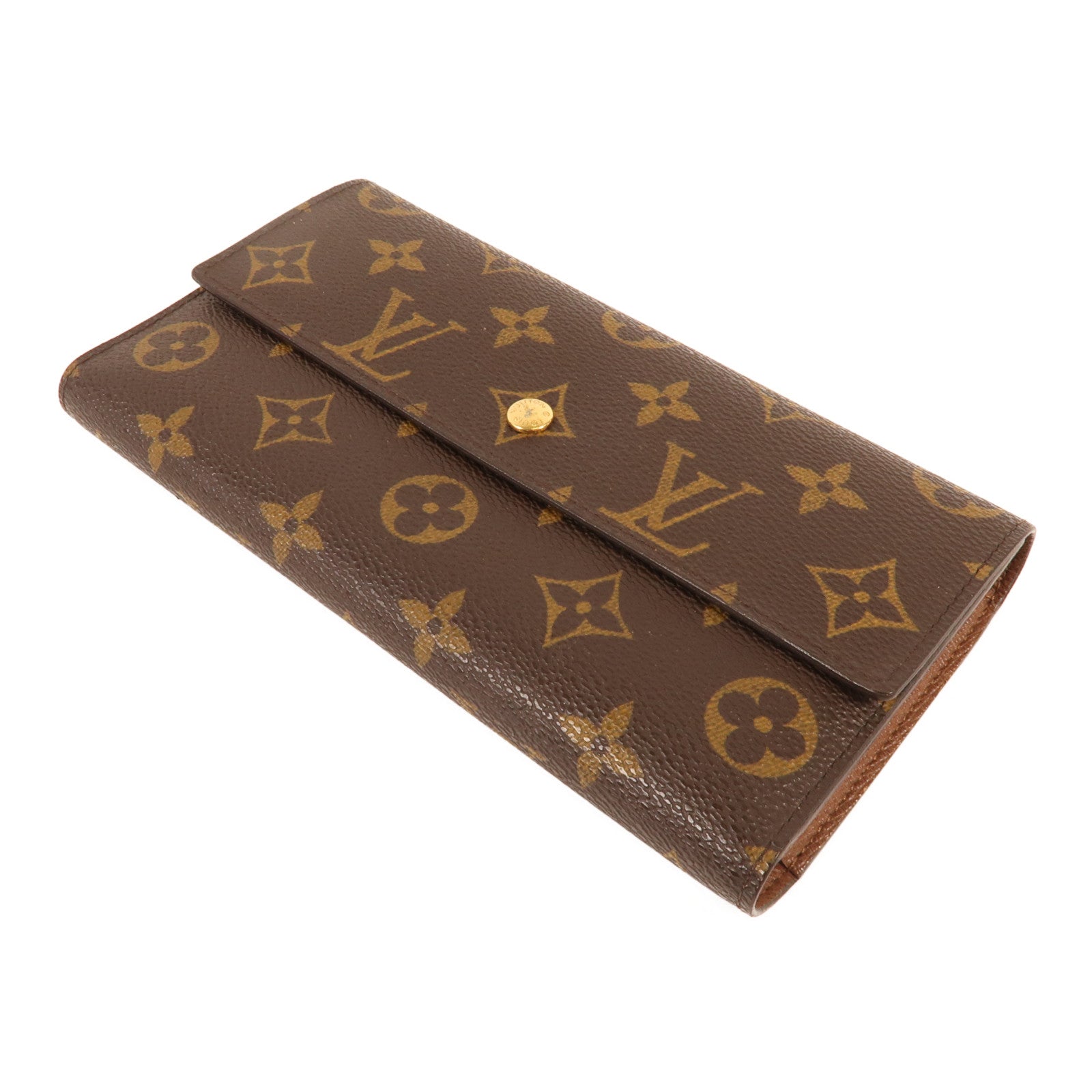 LOUIS VUITTON Monogram Long Wallet金扣長錢包