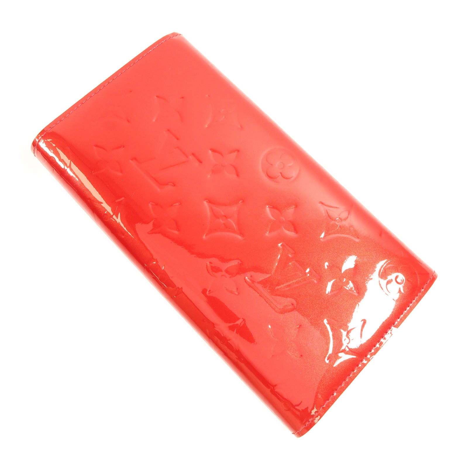 LOUIS VUITTON LV GHW Long Wallet M93530 Vernis Red