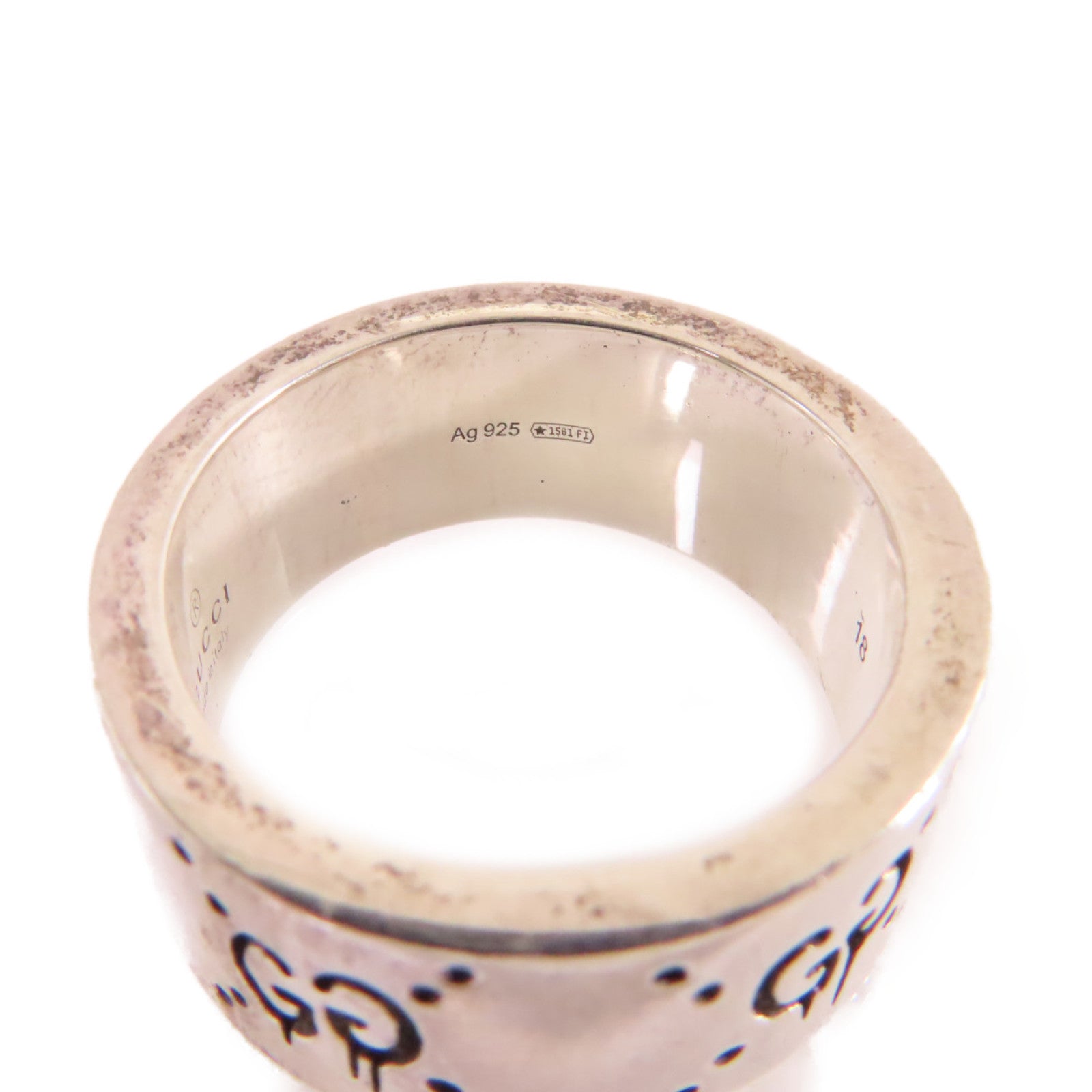 GUCCI 925純銀GucciGhost Ring戒指#18/US#8