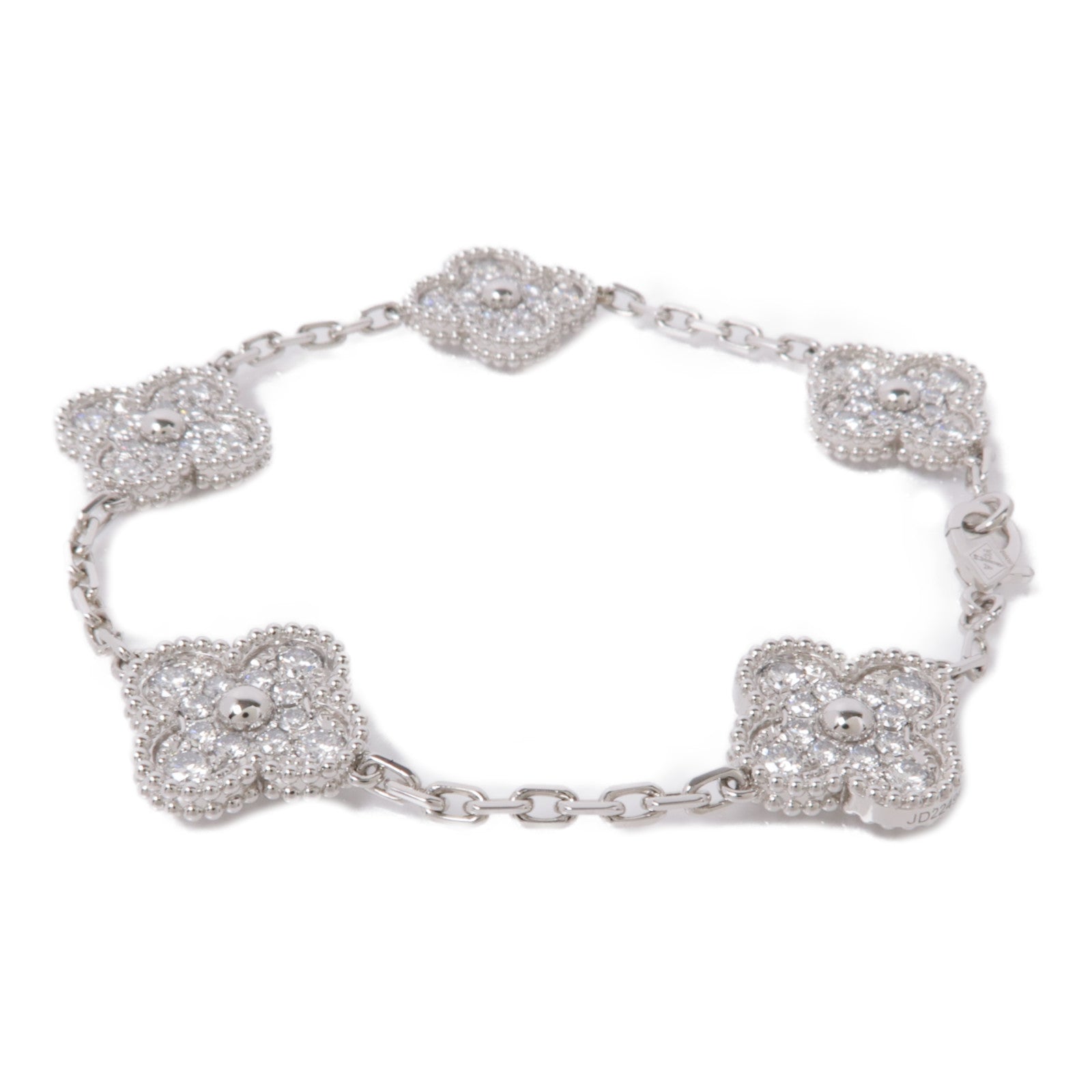 Van Cleef & Arpels 18k白金/鑽石Vintage Alhambra Bracelet手鏈
