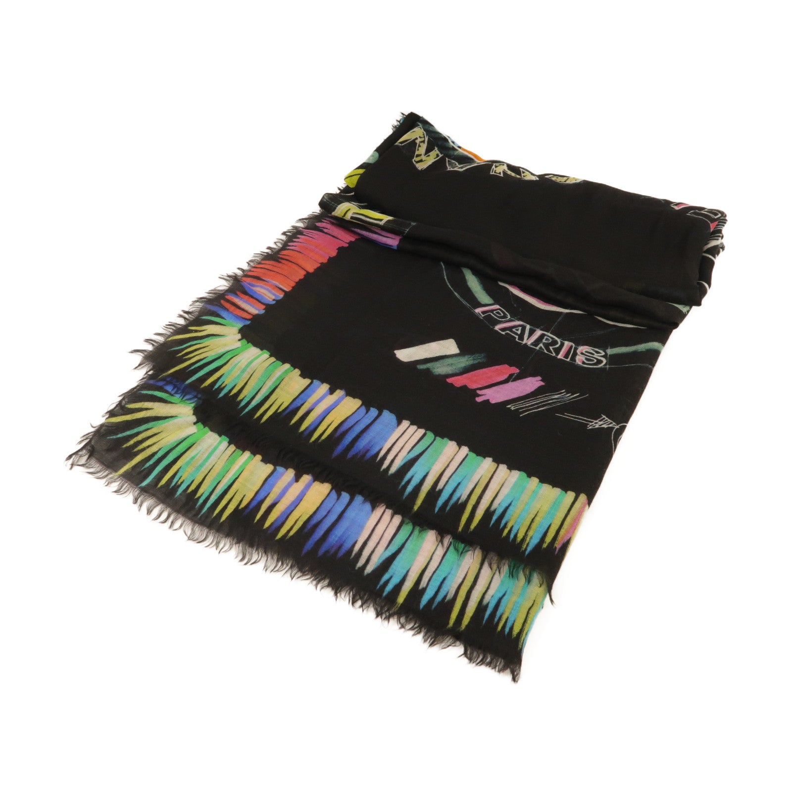 CHANEL 羊絨Scarf圍巾黑色