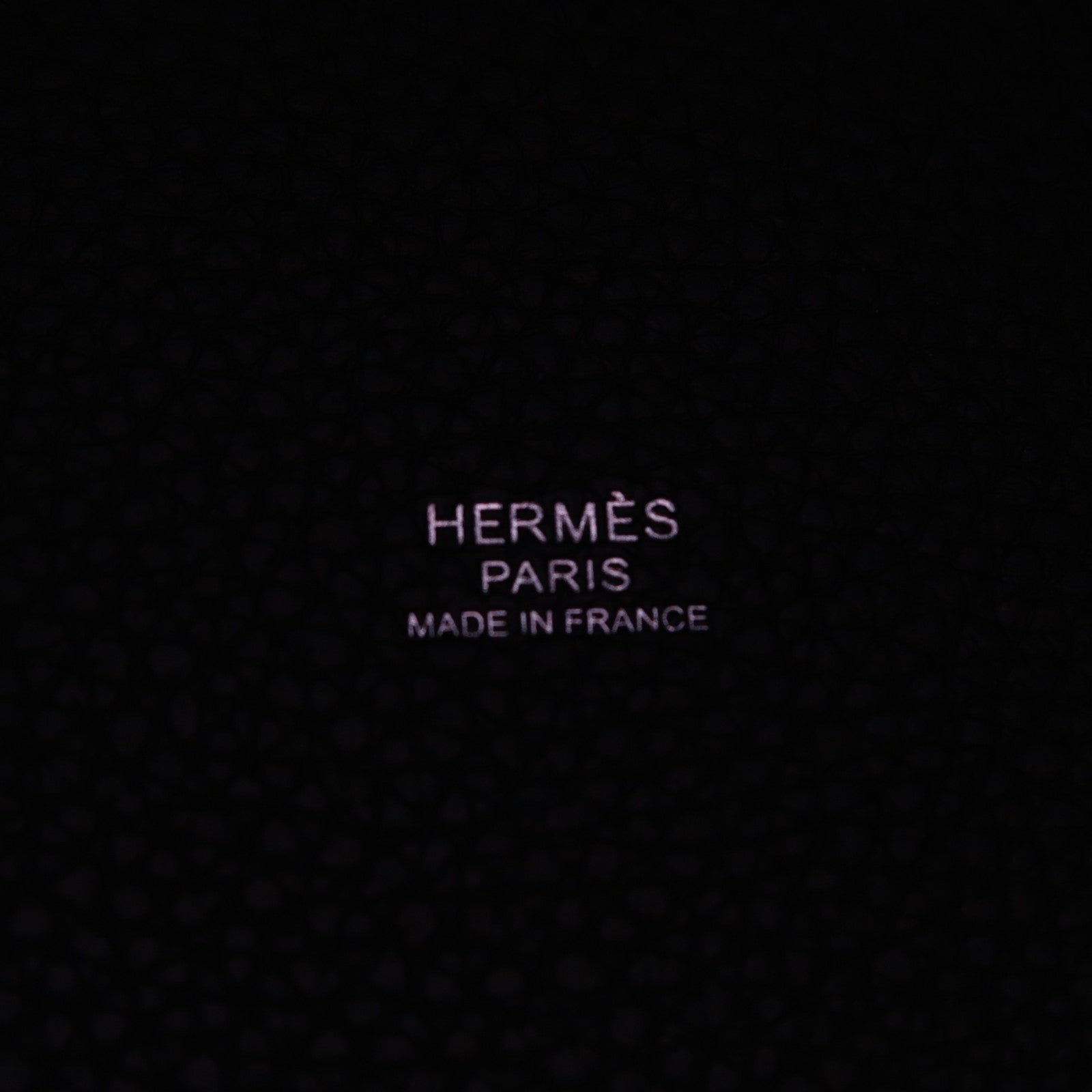 HERMES Clemence皮革Picotin MM銀扣手挽袋Noir黑色