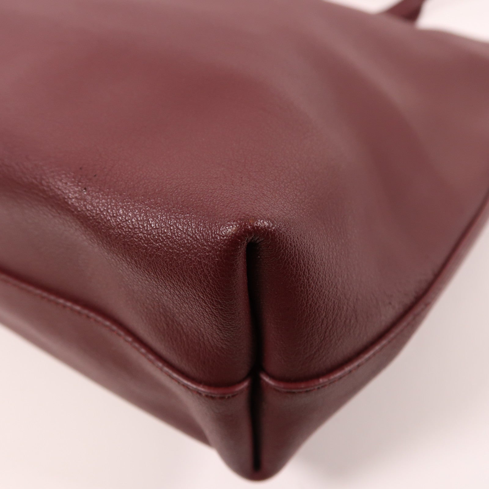 SAINT LAURENT 牛皮皮革Tote Bag金扣肩背袋紅色