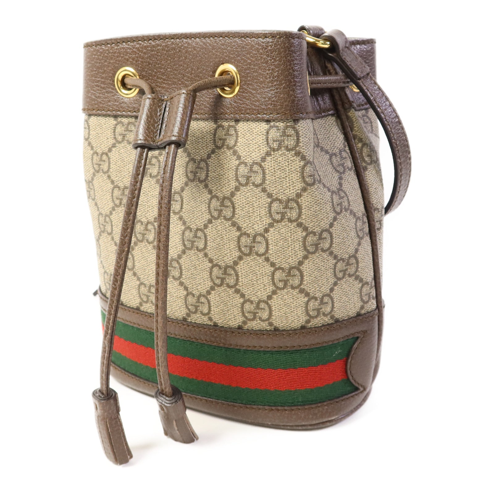 GUCCI 塗層帆布Ophidia Bucket Bag金扣肩背袋