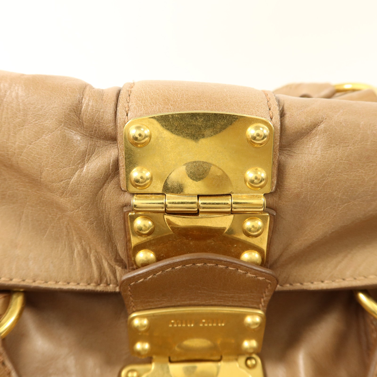 Miu Miu 牛皮皮革Bow Bag金扣手挽肩背兩用袋
