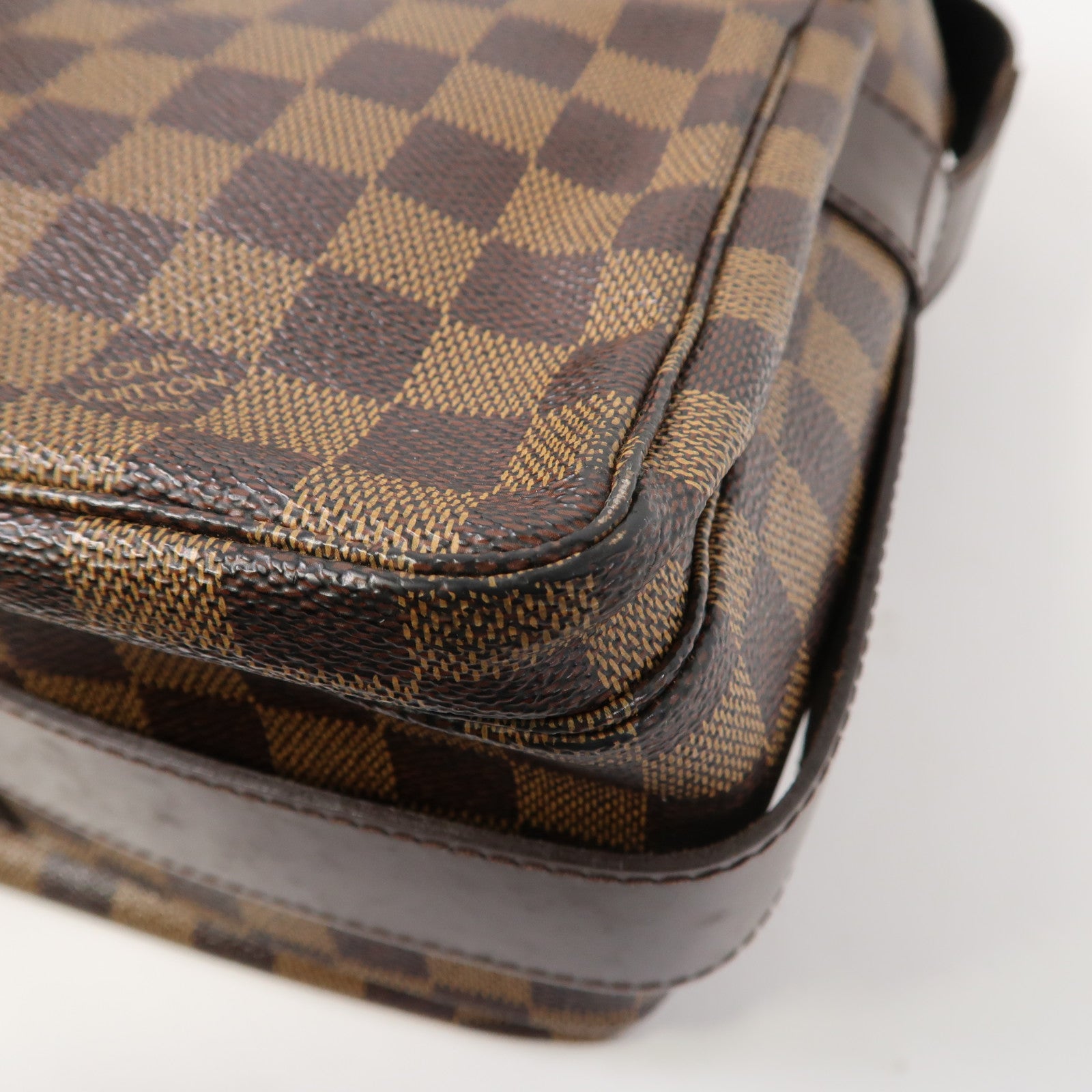 LOUIS VUITTON 【激減優惠】Damier Ebene Naviglio金扣肩背袋啡色