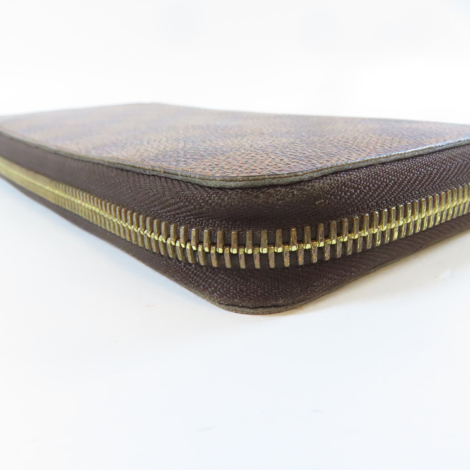 LOUIS VUITTON Damier Zippy Wallet金扣長錢包啡色