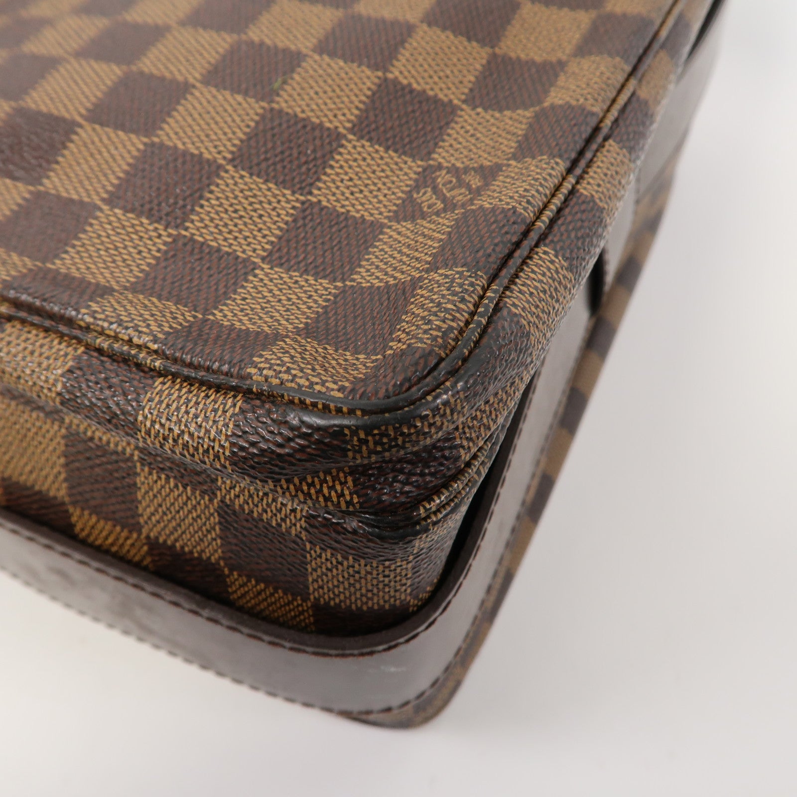 LOUIS VUITTON 【激減優惠】Damier Ebene Naviglio金扣肩背袋啡色