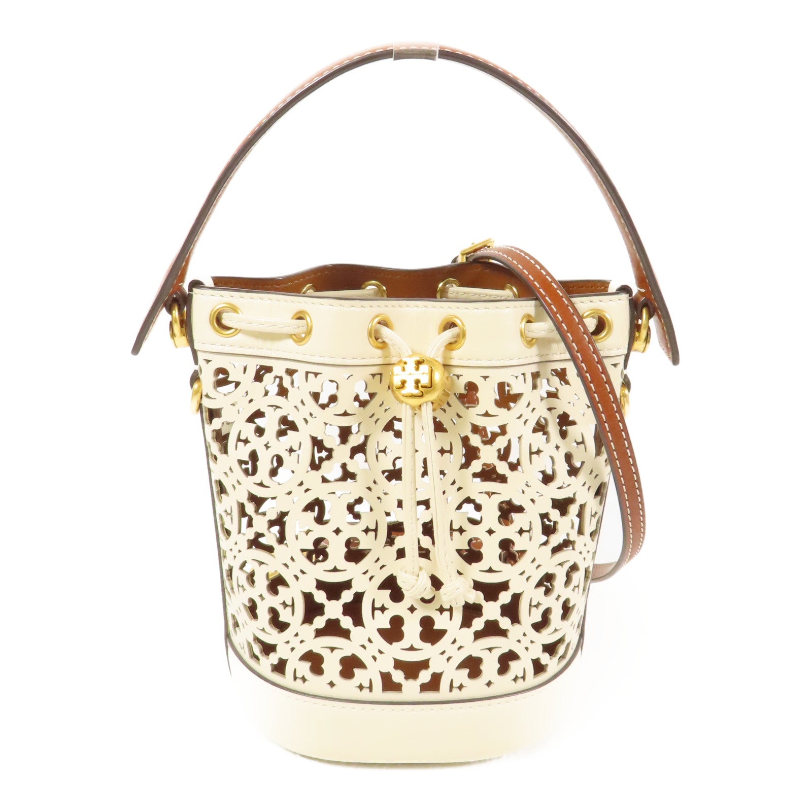 Tory Burch 牛皮皮革2 Way Shoulder金扣手挽肩背兩用袋