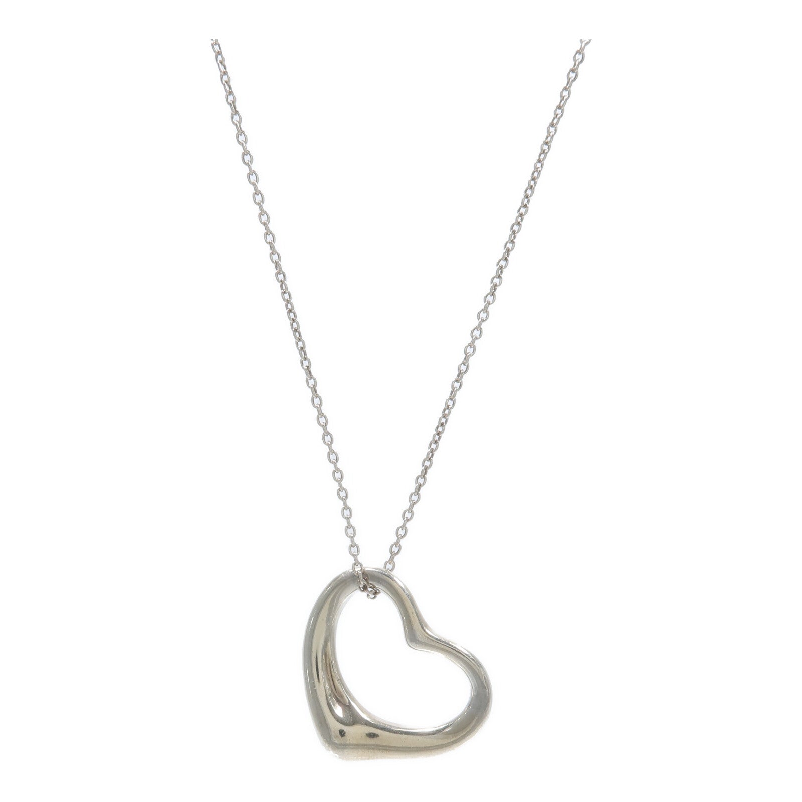 TIFFANY＆CO 925純銀Elsa Peretti Open Heart Necklace項鍊
