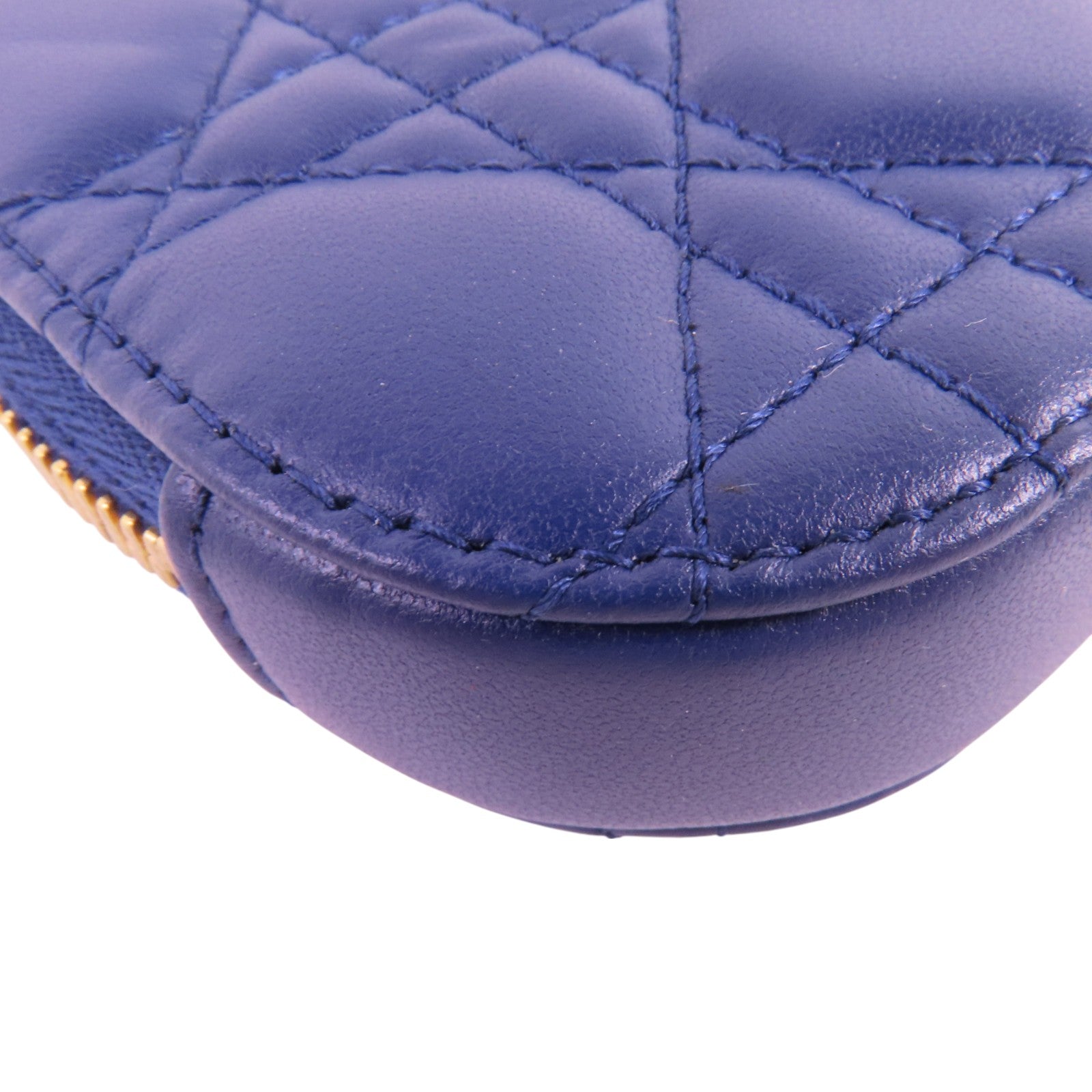 Dior CD GHW Phone Shoulder Bag Handbag Lambskin Leather