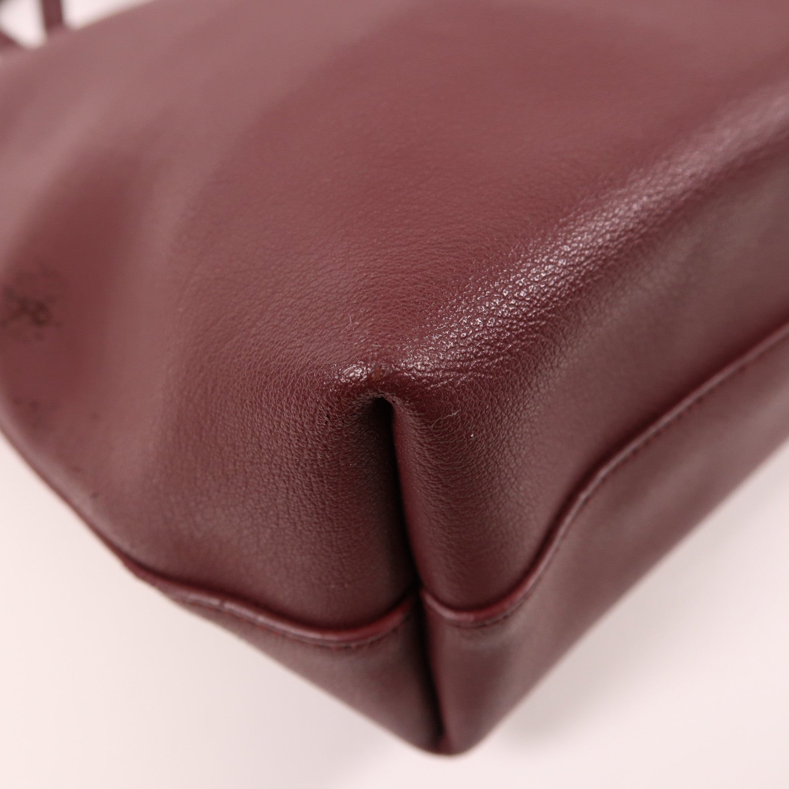 SAINT LAURENT 牛皮皮革Tote Bag金扣肩背袋紅色