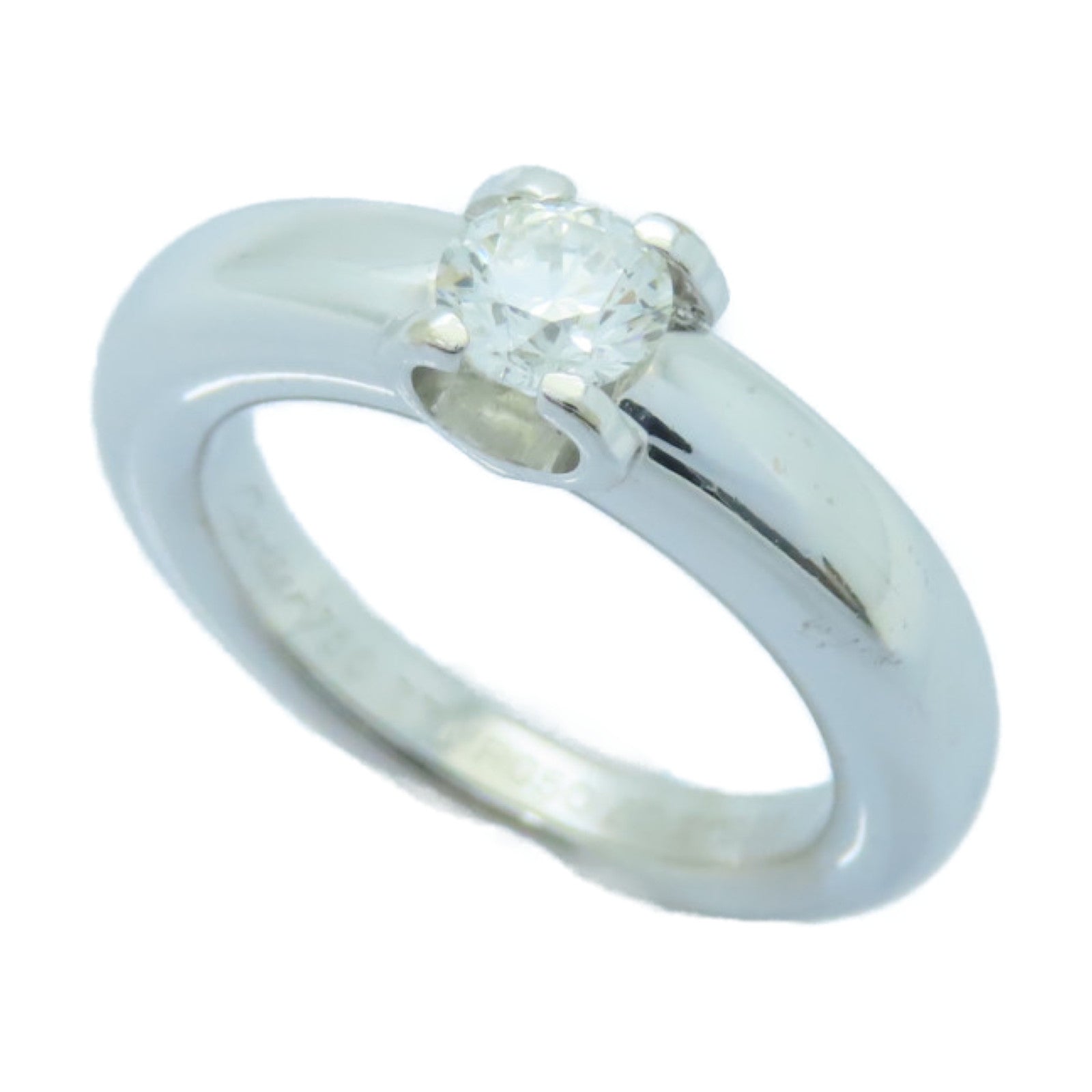 CARTIER 【激減優惠】18K白金Diamond Ring 0.50ct鑽石戒指US#6/Cartier#52銀色