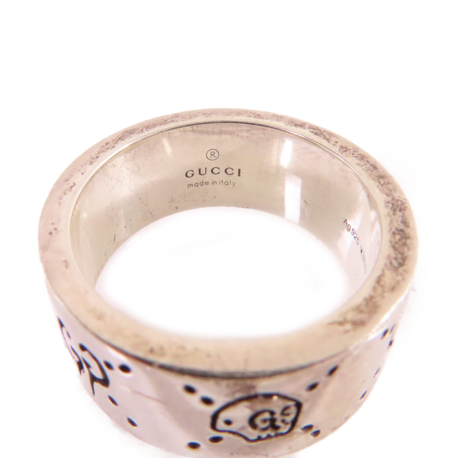 GUCCI 925純銀GucciGhost Ring戒指#18/US#8