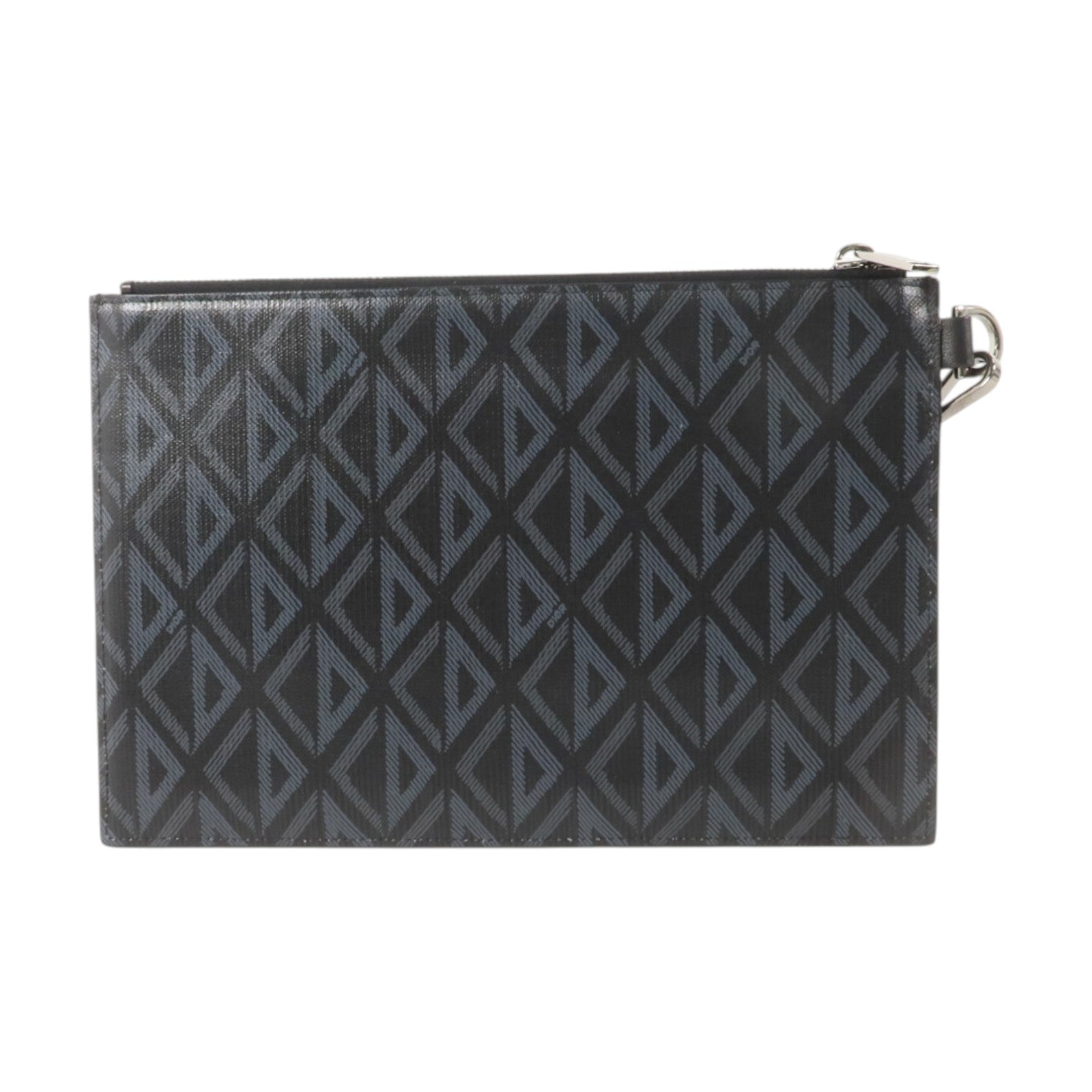 Dior 塗層帆布A5 CD Diamond Pouch銀扣小袋