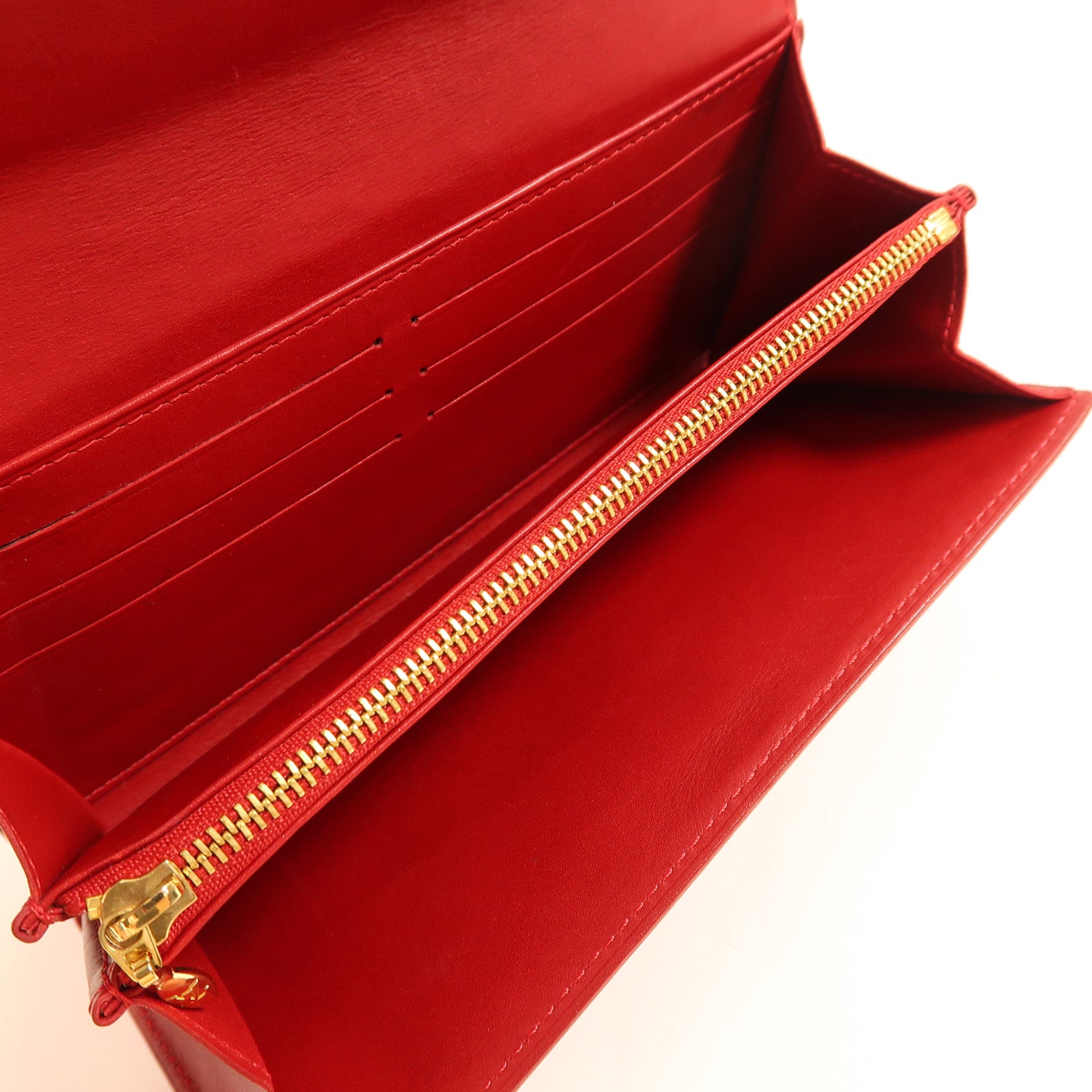 LOUIS VUITTON LV GHW Long Wallet M93530 Vernis Red